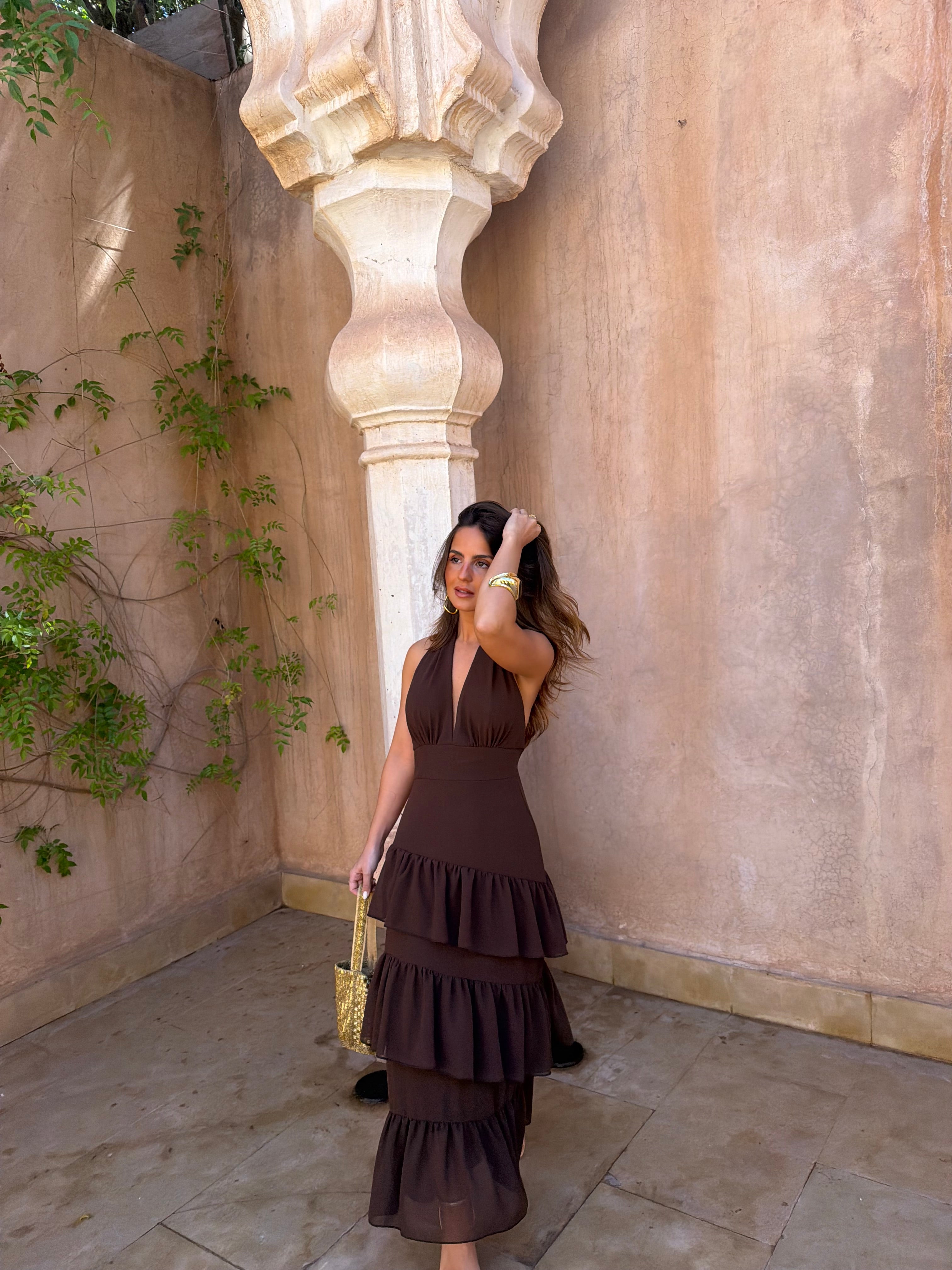 Chic Manila Dress in Brown