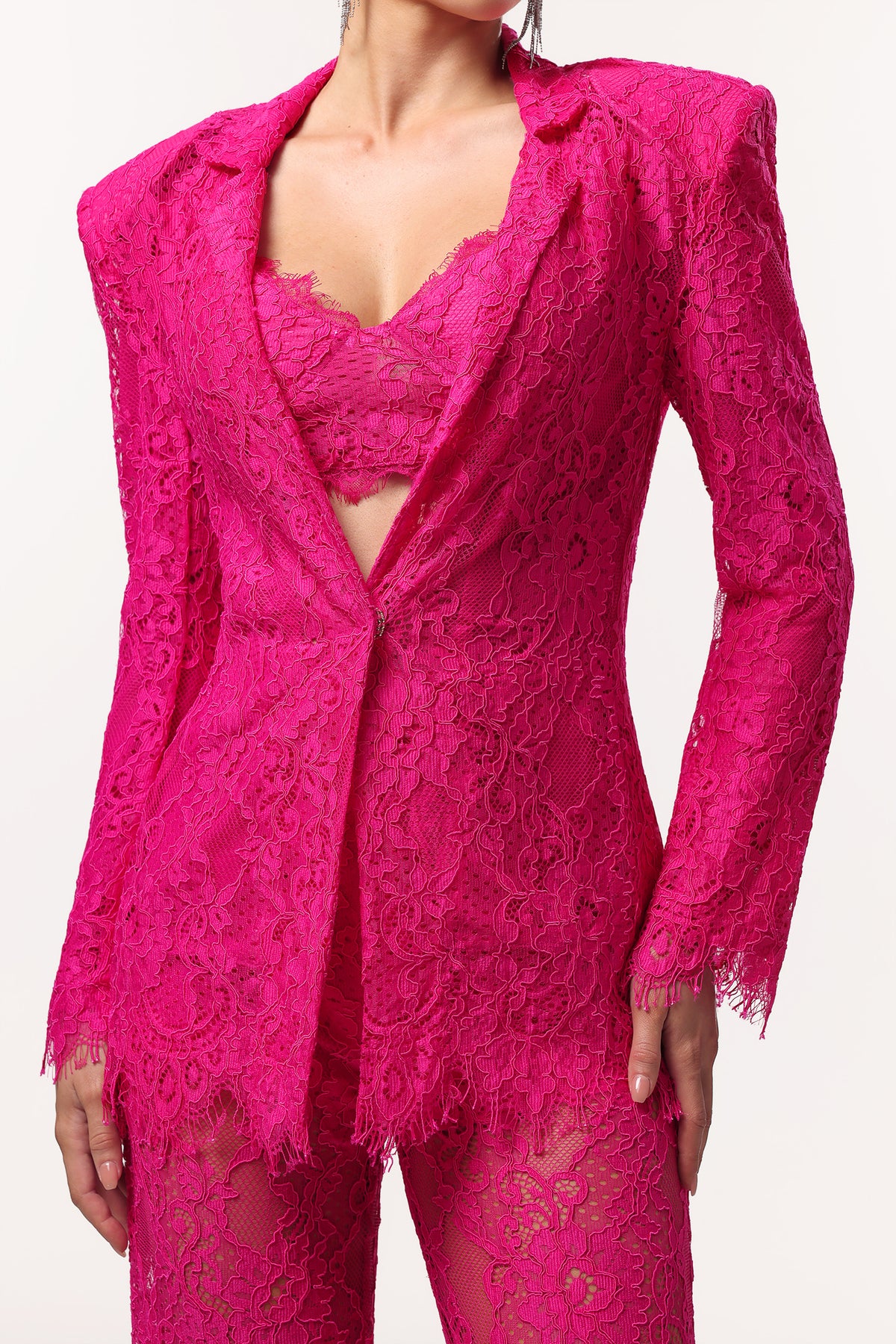 Naya Lace Blazer Two-Piece Set