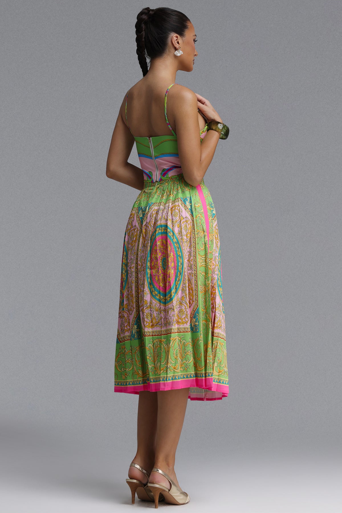 Felicity Flowy Sleeveless Floral Print Woven Top and Skirt Two-Piece Set