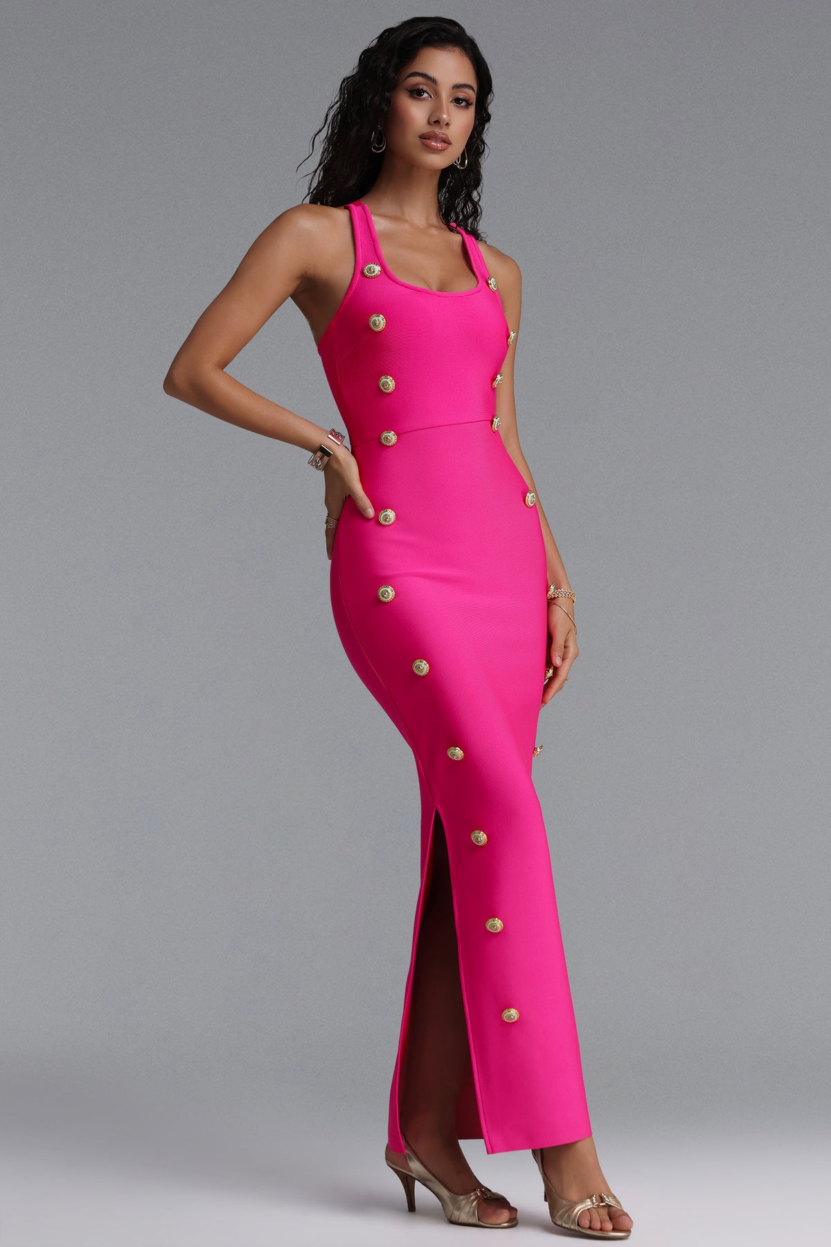 Giacinta Halter Bandage Maxi Dress