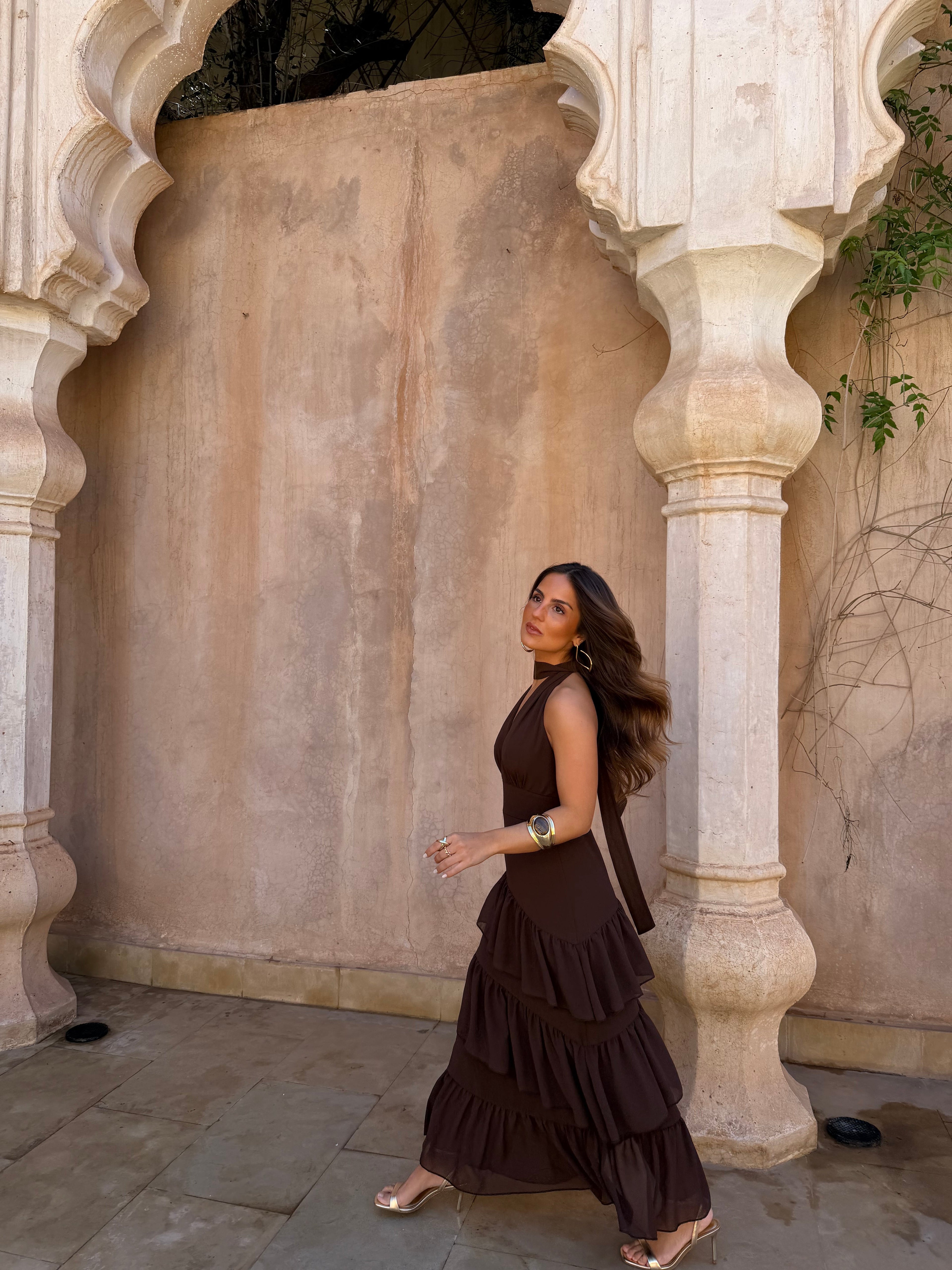 Chic Manila Dress in Brown
