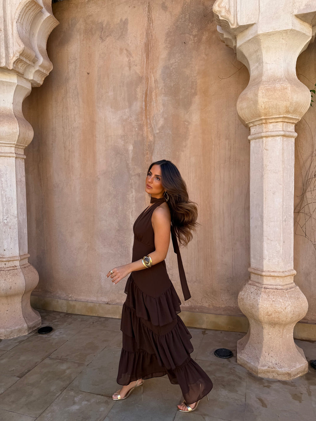 Chic Manila Dress in Brown