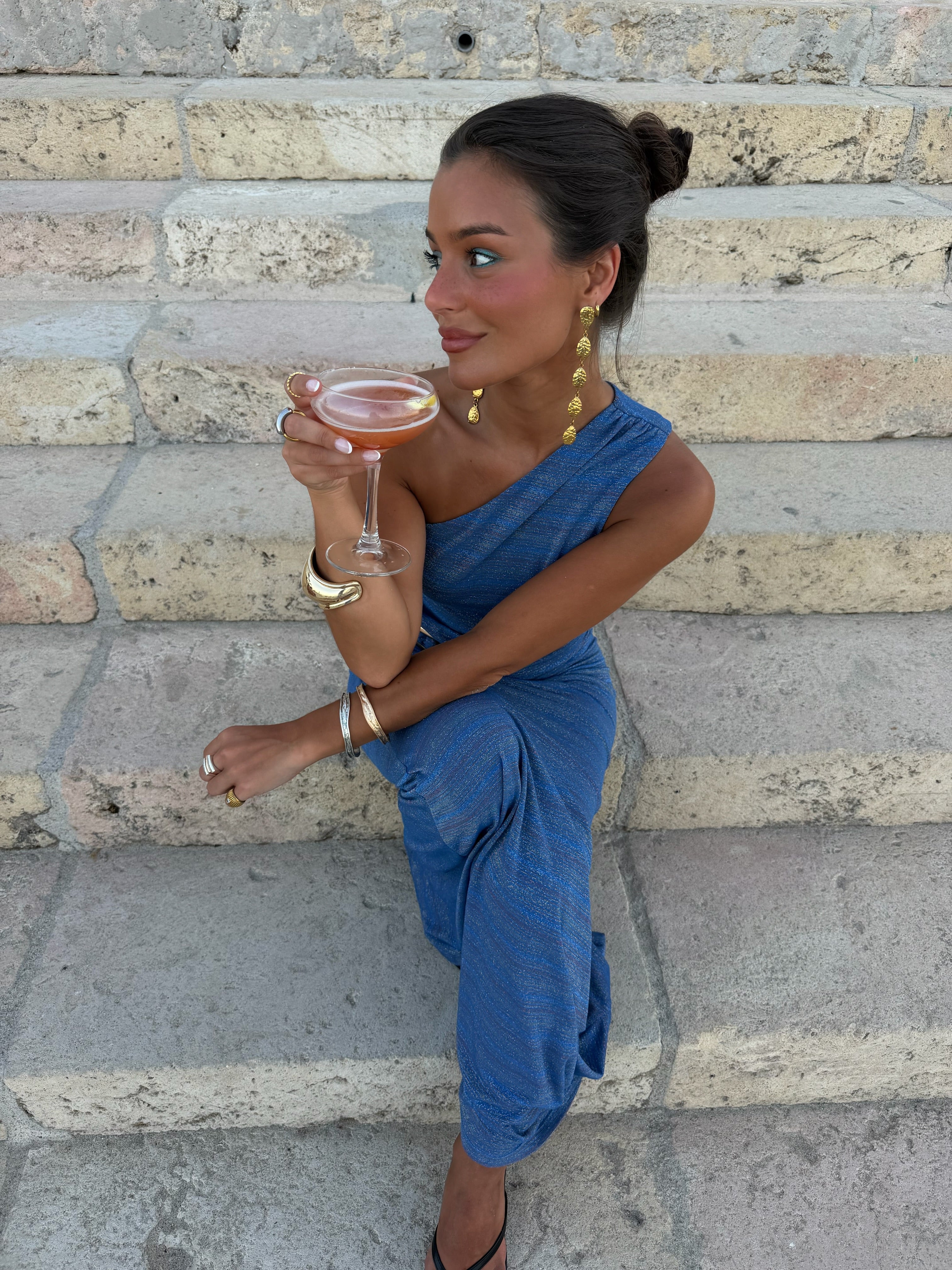 Nera Dress in Blue - Timeless Elegance for Any Occasion