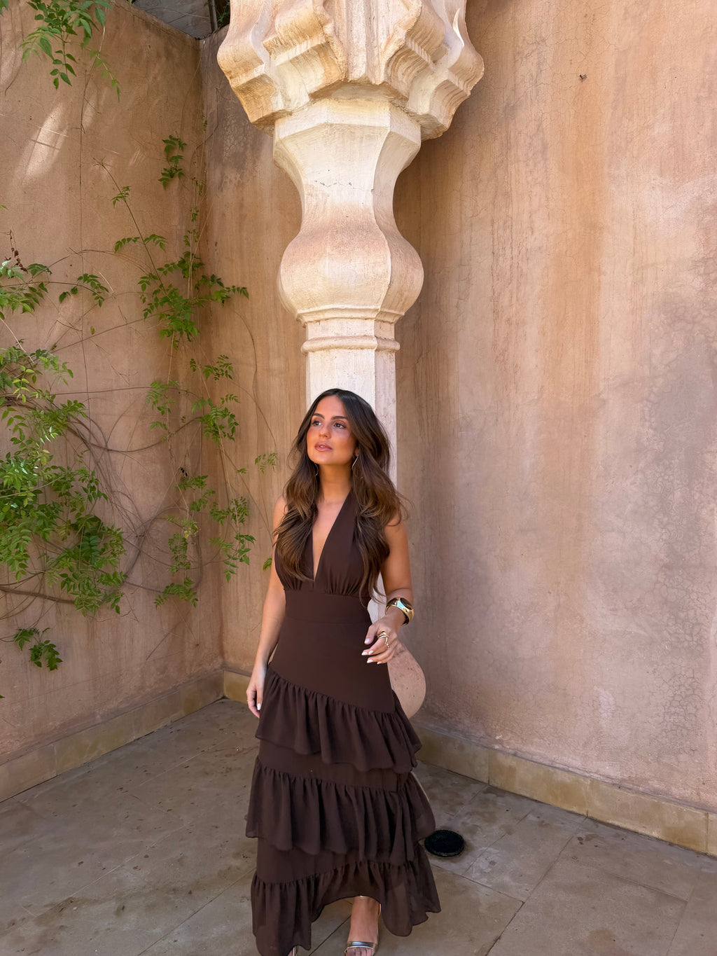 Chic Manila Dress in Brown