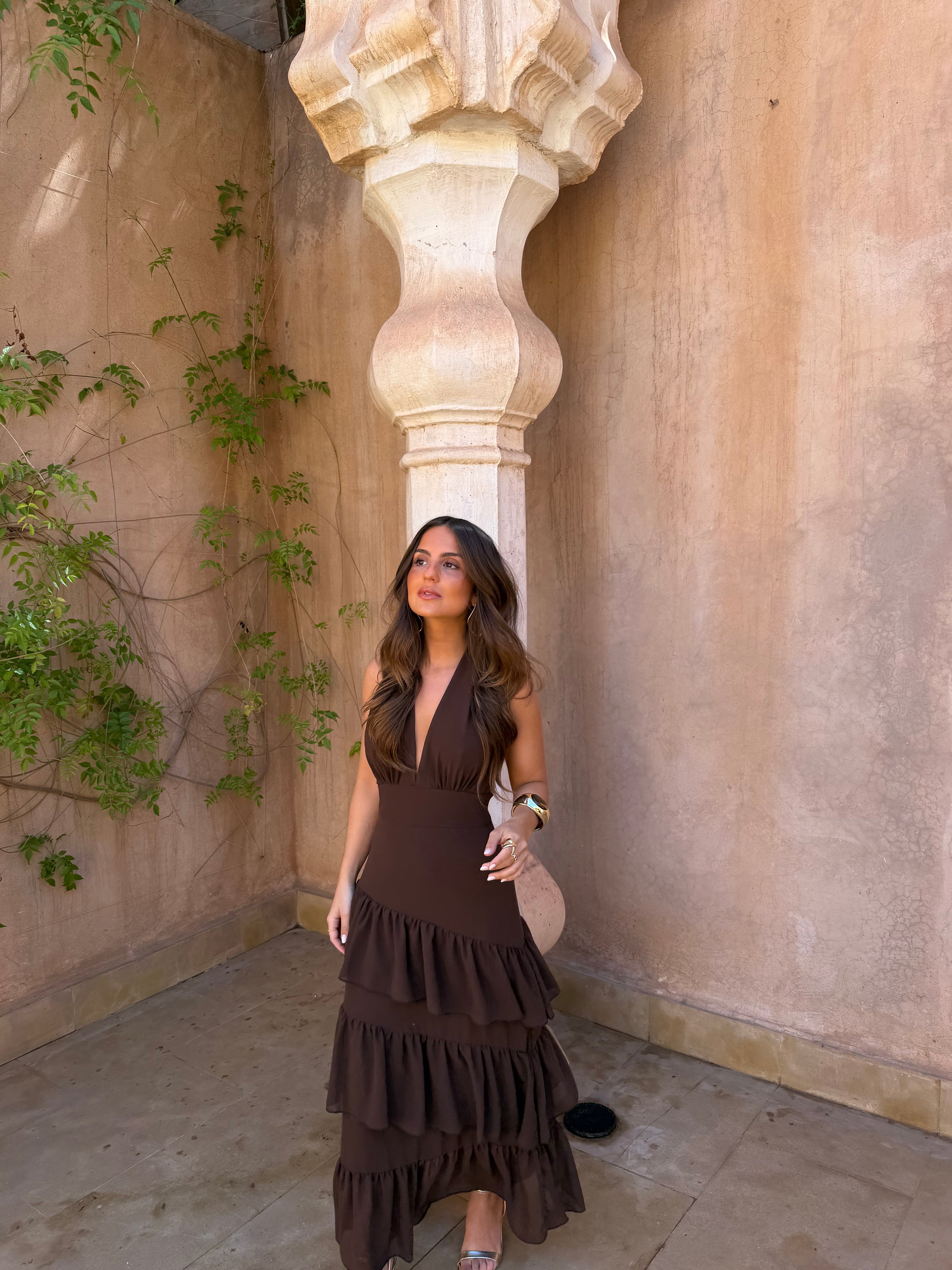 Chic Manila Dress in Brown