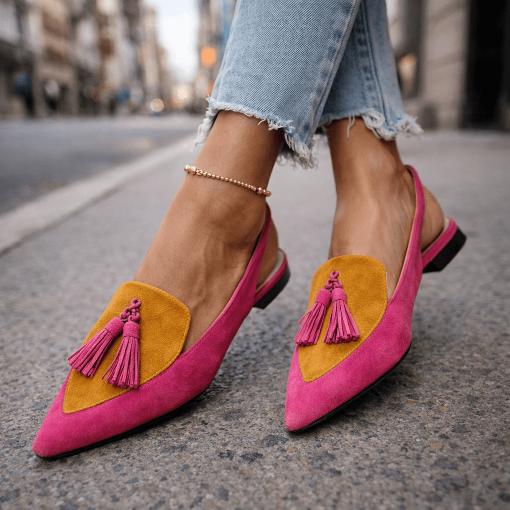 Pippa | Tassel Slingback Loafers