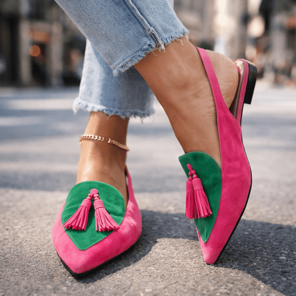 Pippa | Tassel Slingback Loafers
