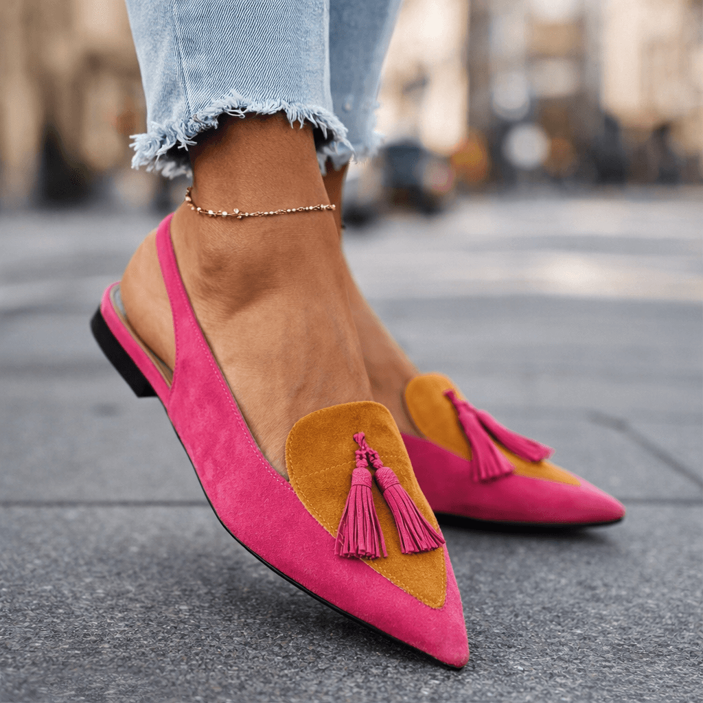 Pippa | Tassel Slingback Loafers