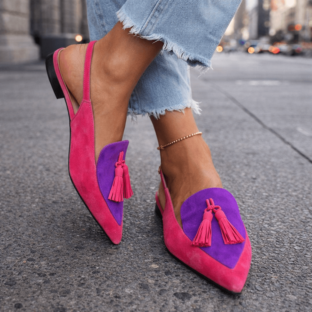 Pippa | Tassel Slingback Loafers
