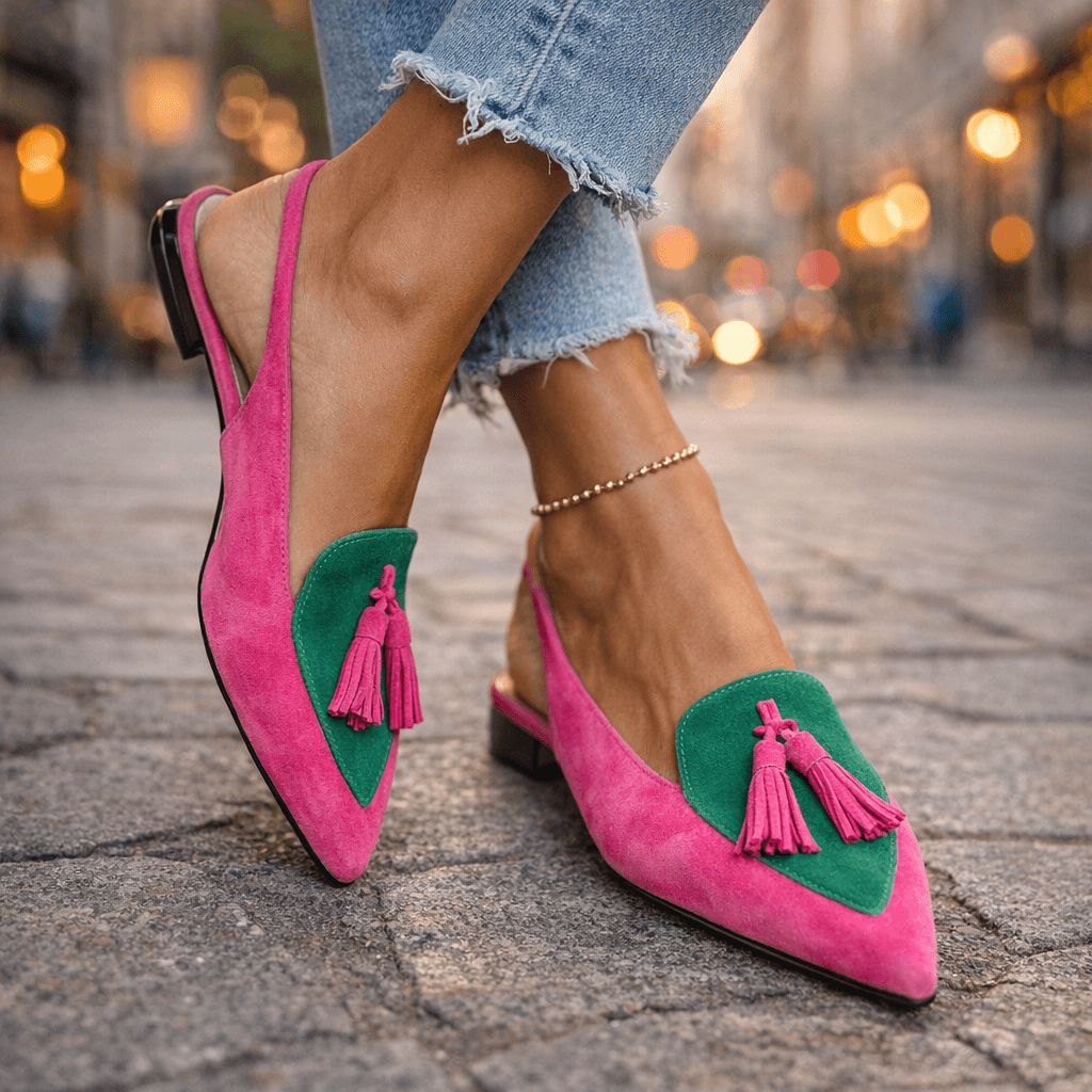 Pippa | Tassel Slingback Loafers