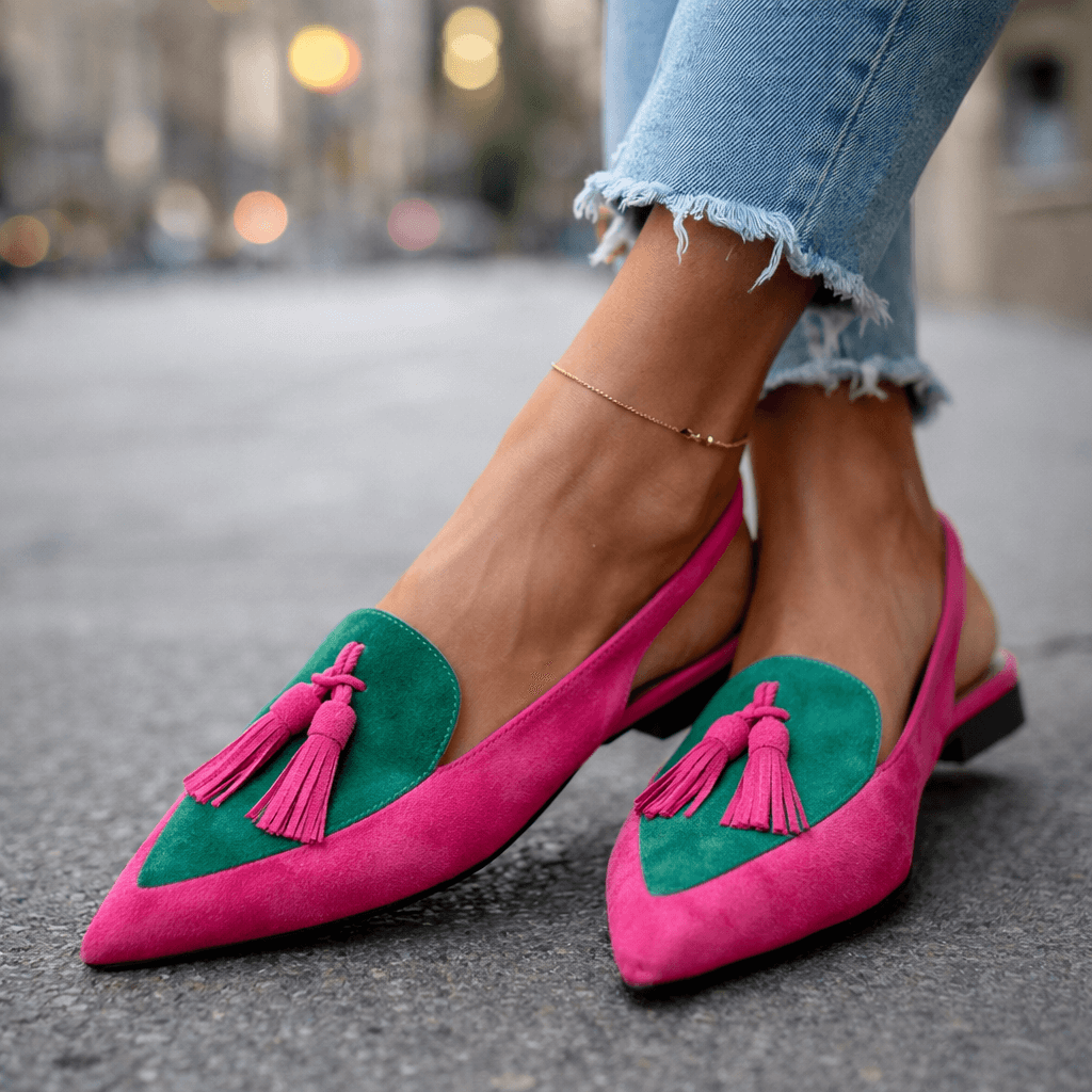 Pippa | Tassel Slingback Loafers