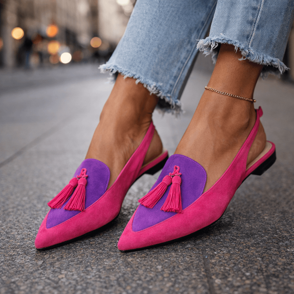 Pippa | Tassel Slingback Loafers