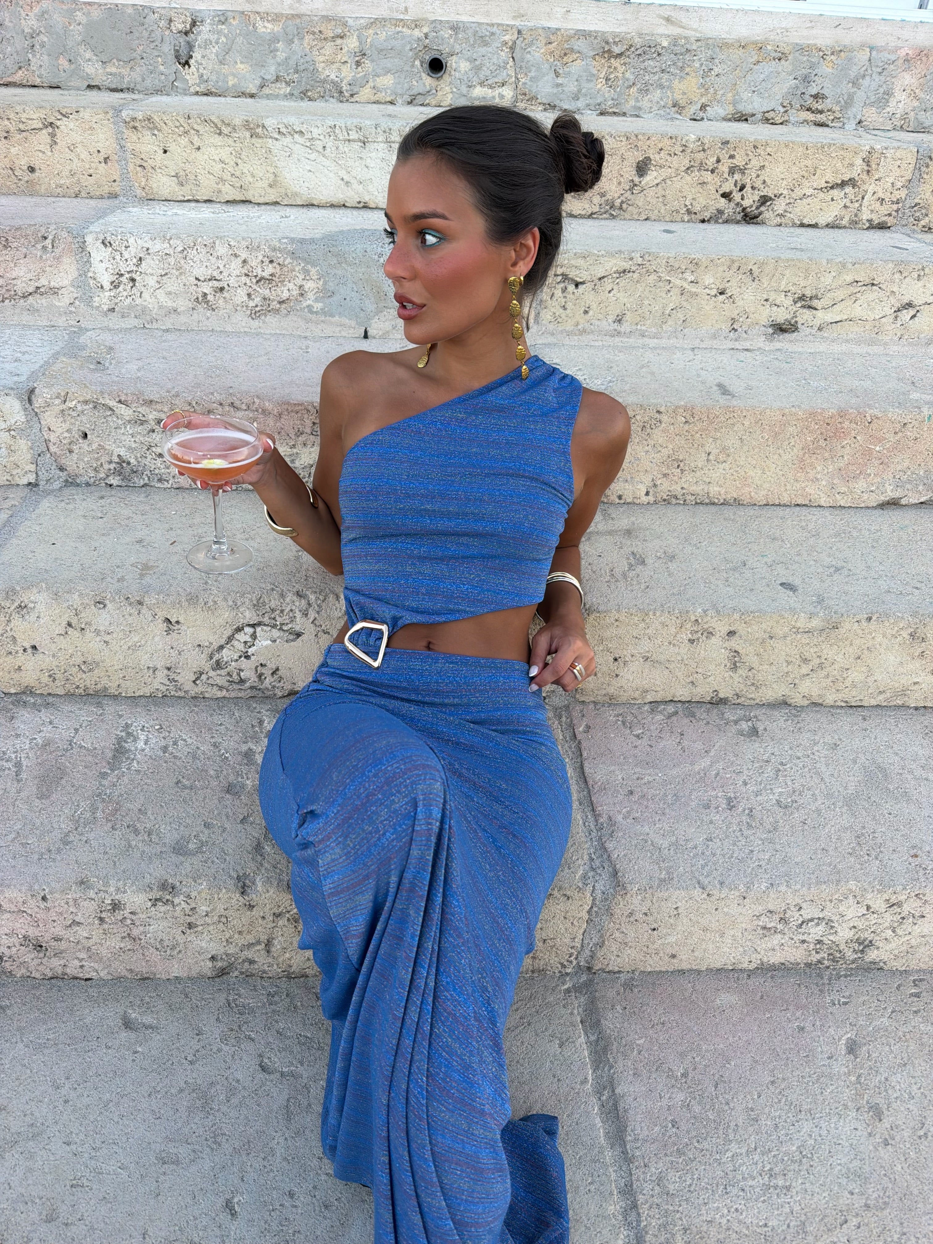 Nera Dress in Blue - Timeless Elegance for Any Occasion