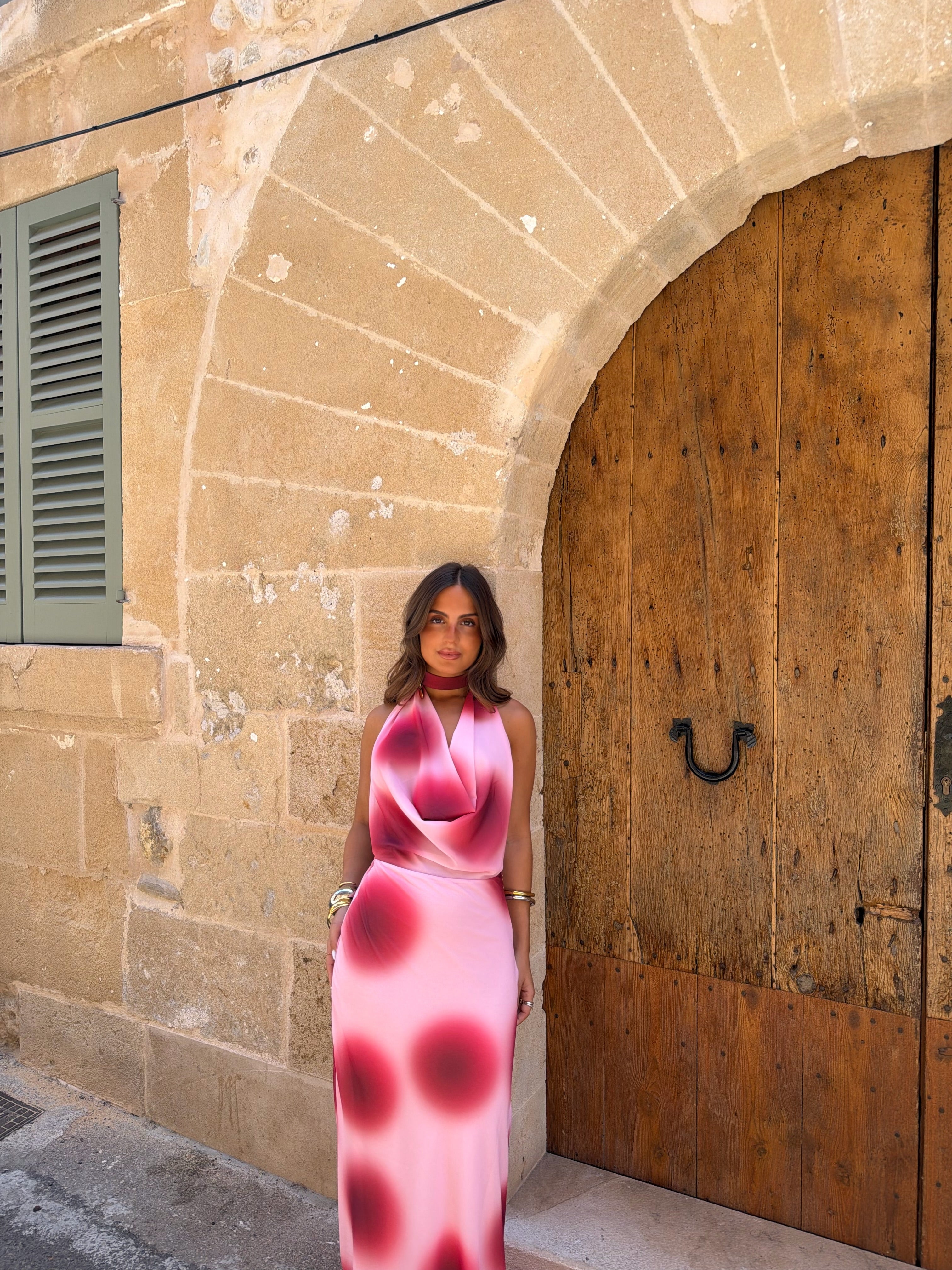 Cherry Pink Dress - Sweet, Flirty & Stylish