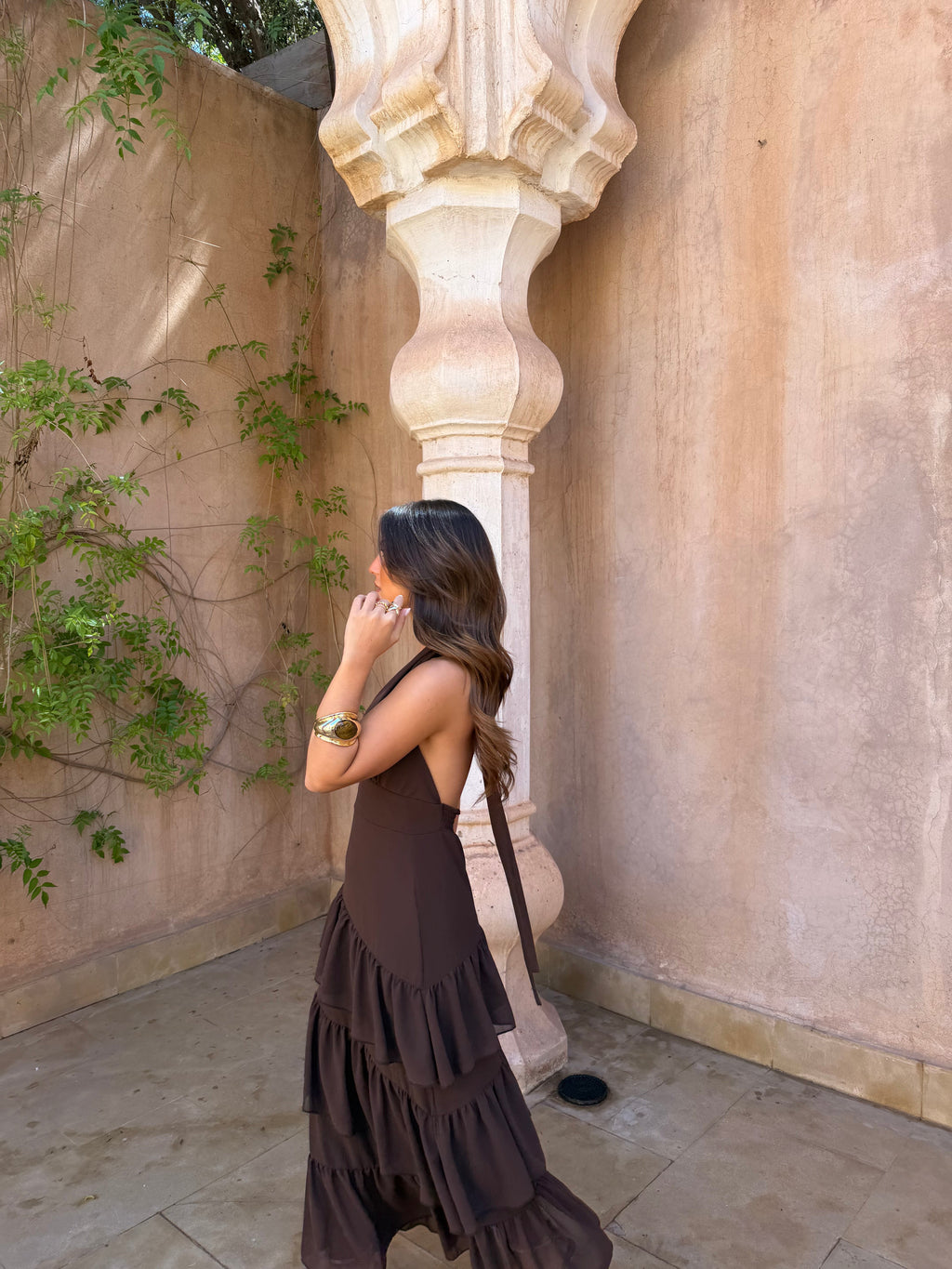 Chic Manila Dress in Brown