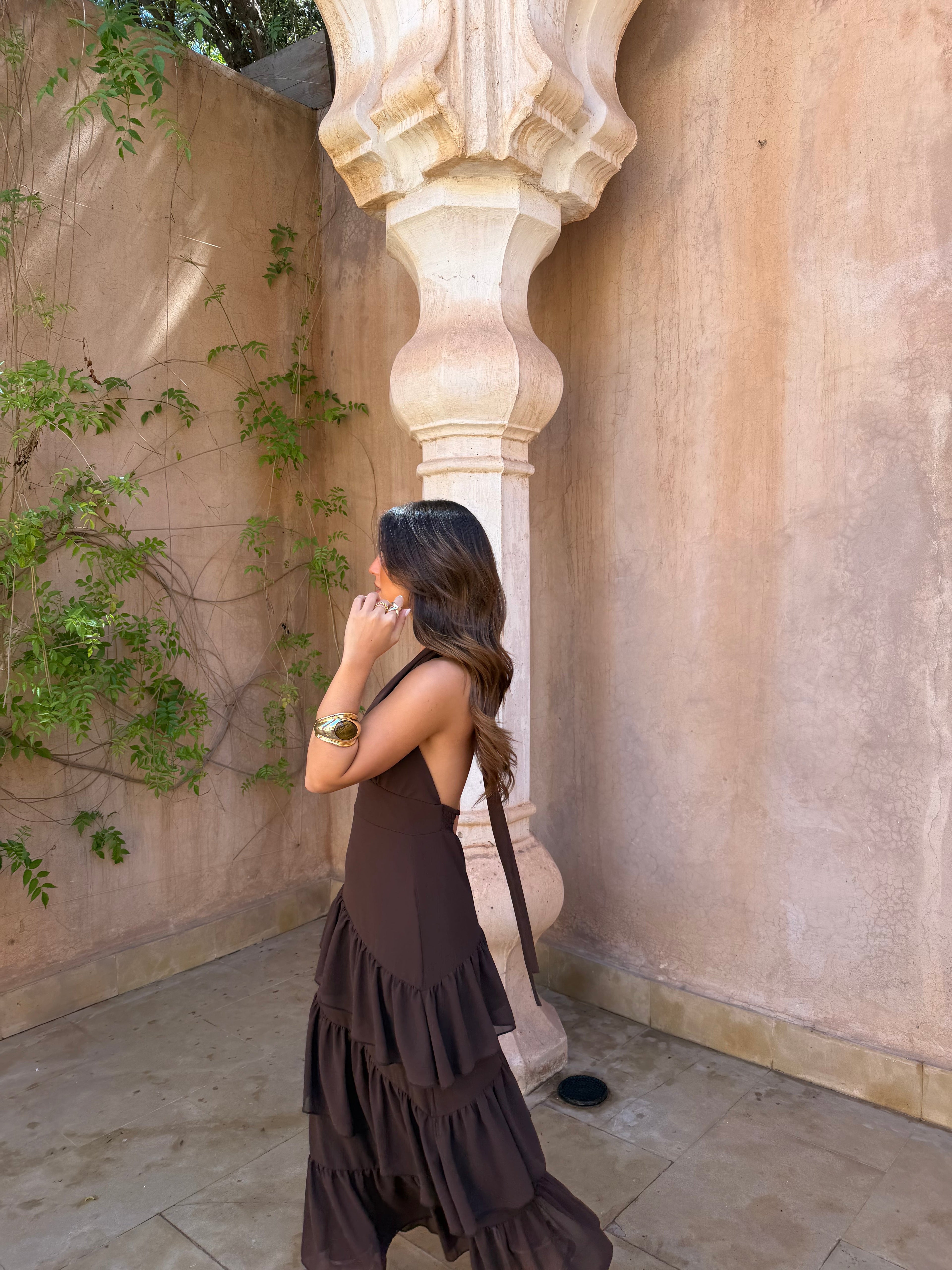 Chic Manila Dress in Brown