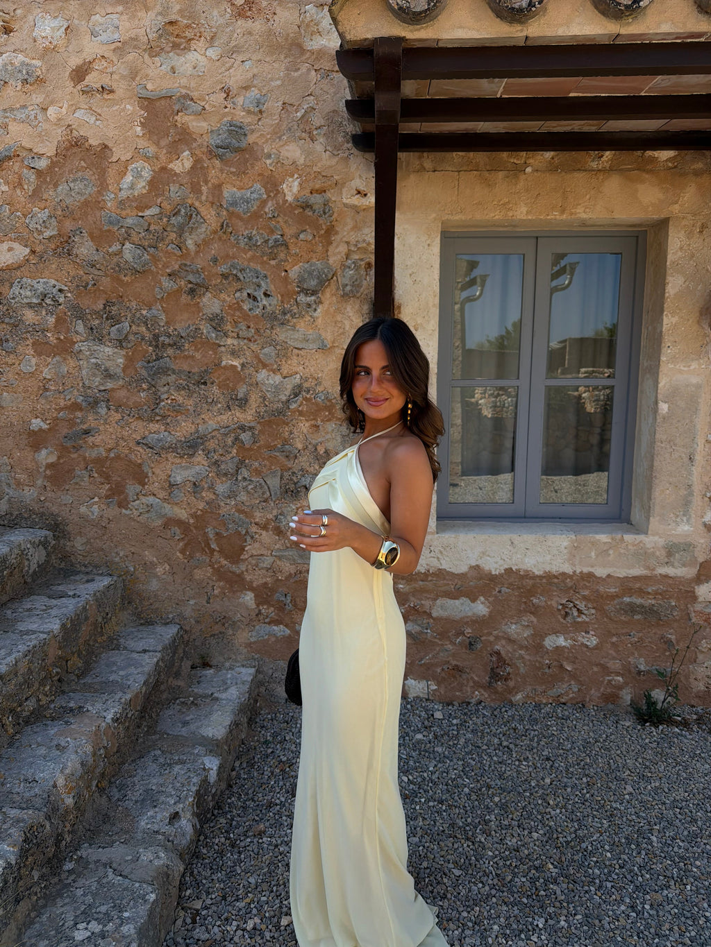 Riviera Dress in Soft Sunlit Yellow