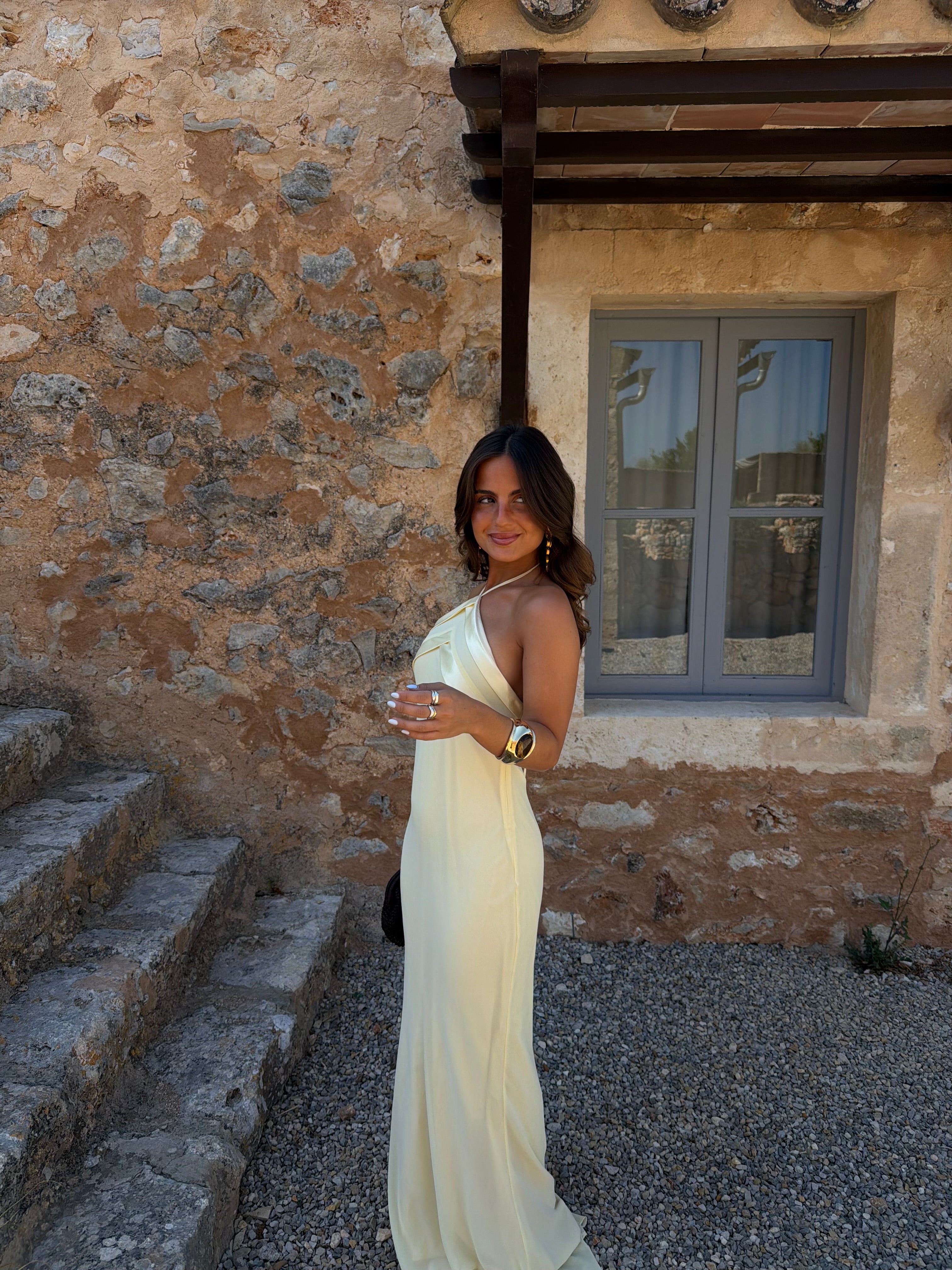 Riviera Dress in Soft Sunlit Yellow