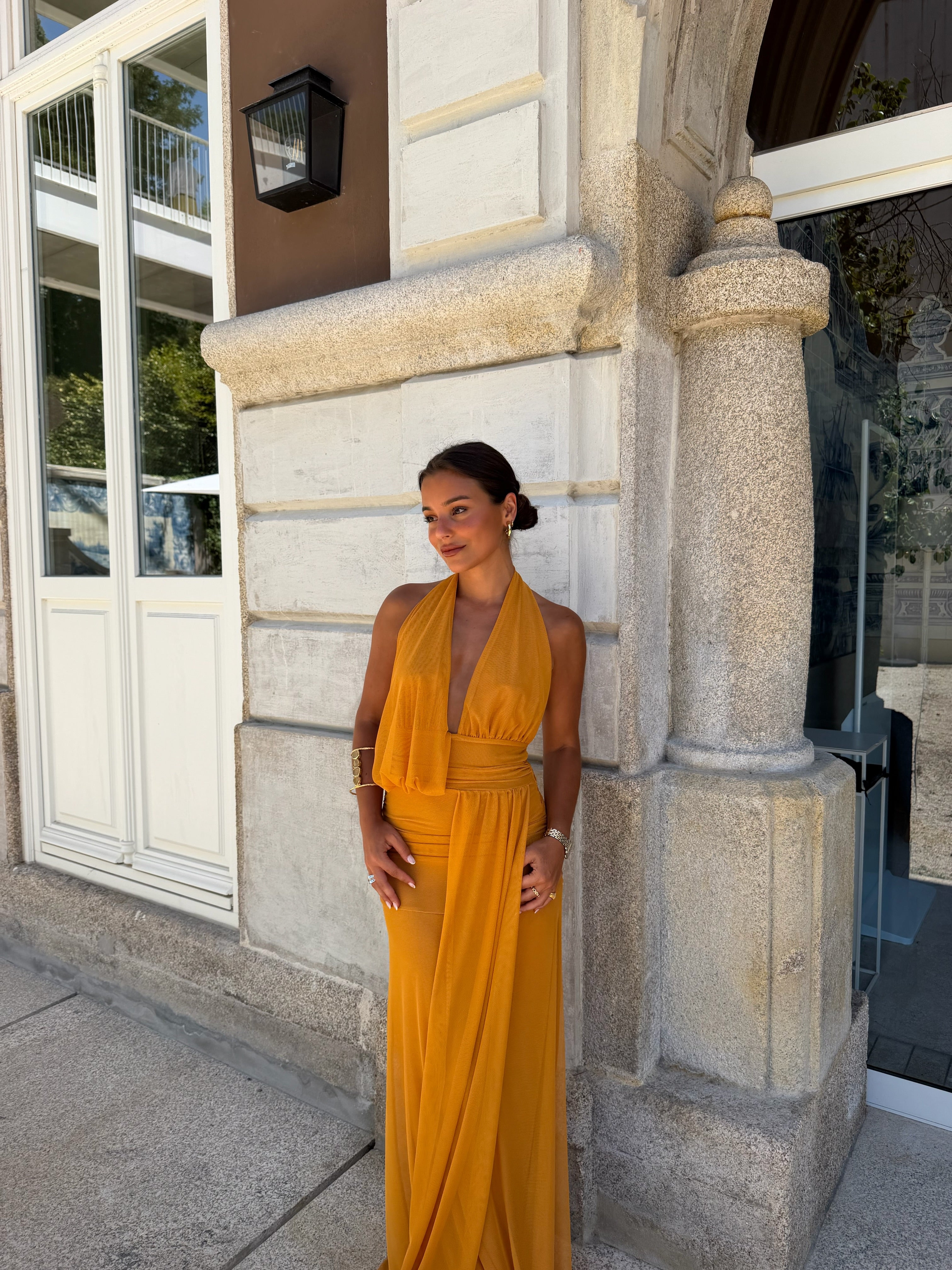 Aina Dress in Toasted Yellow - Sunny, Sun-Kissed Hue