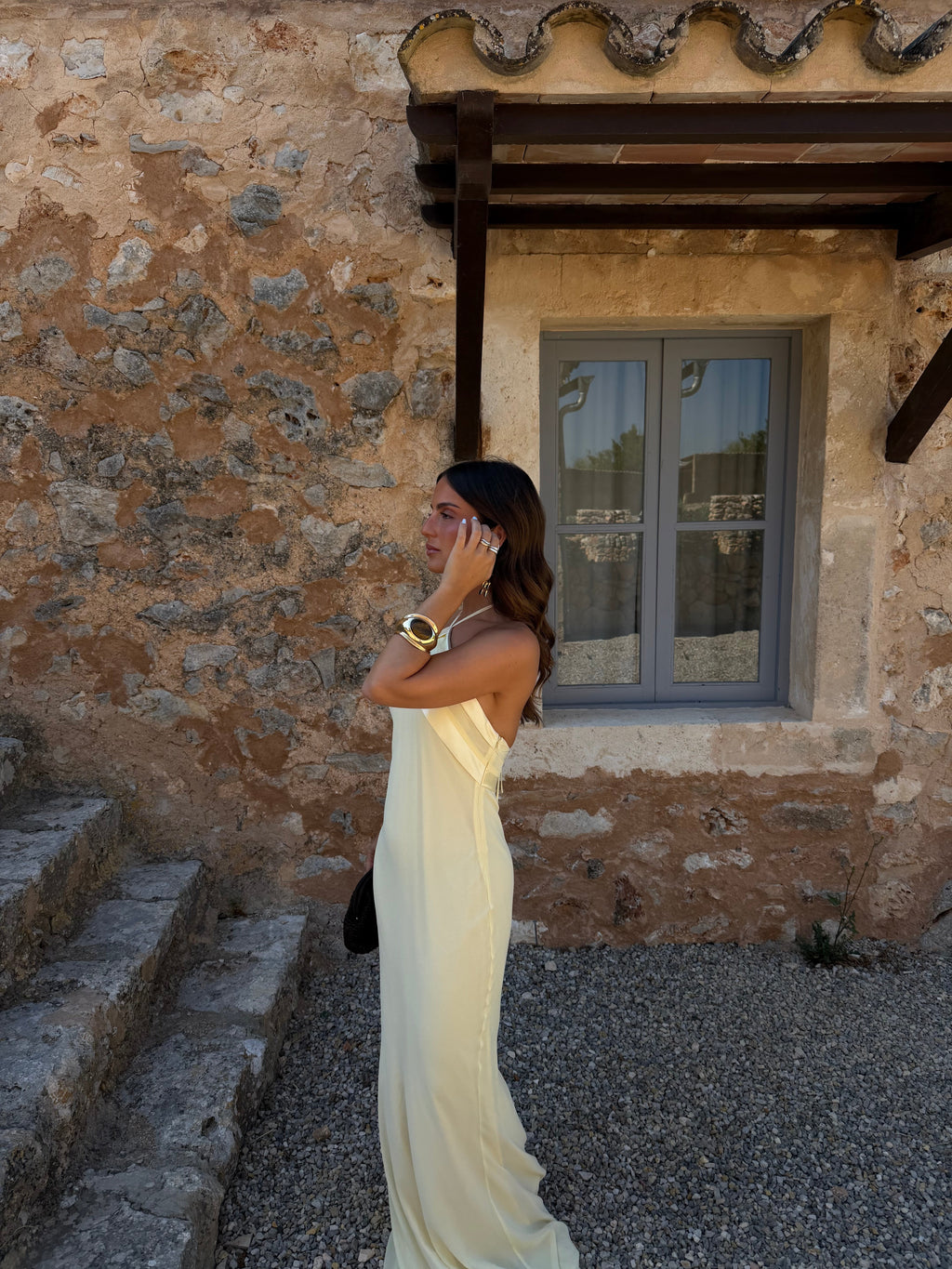 Riviera Dress in Soft Sunlit Yellow