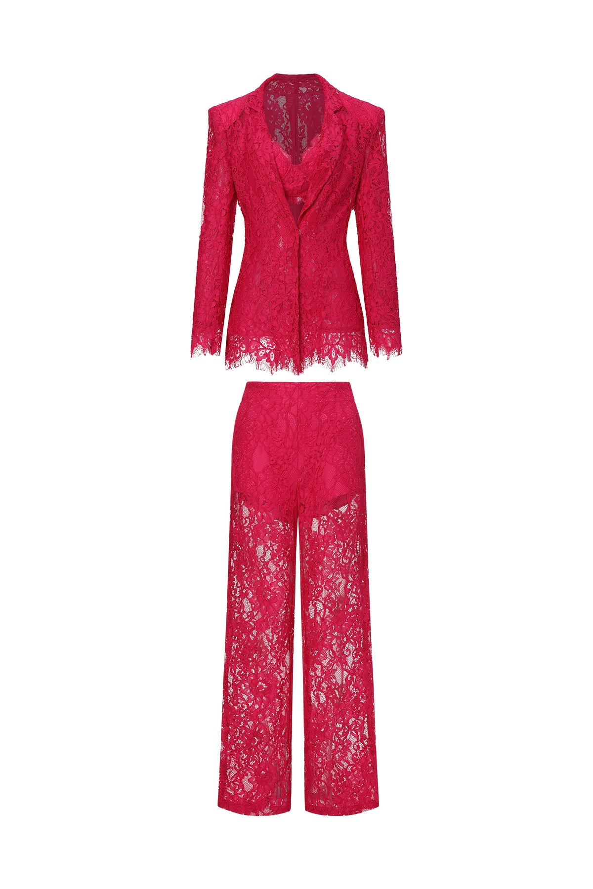 Naya Sexy Tailored Lace Blazer Two Piece Set