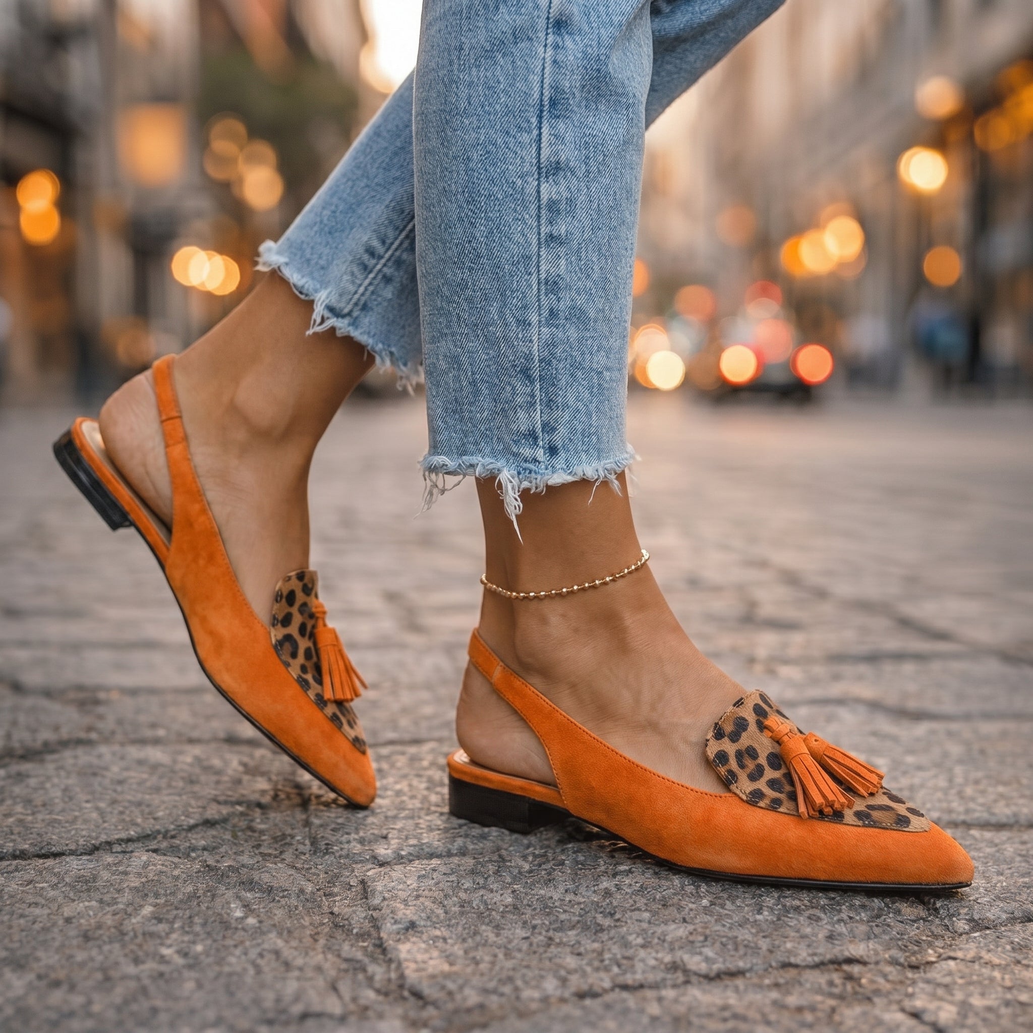 Pippa | Tassel Slingback Loafers