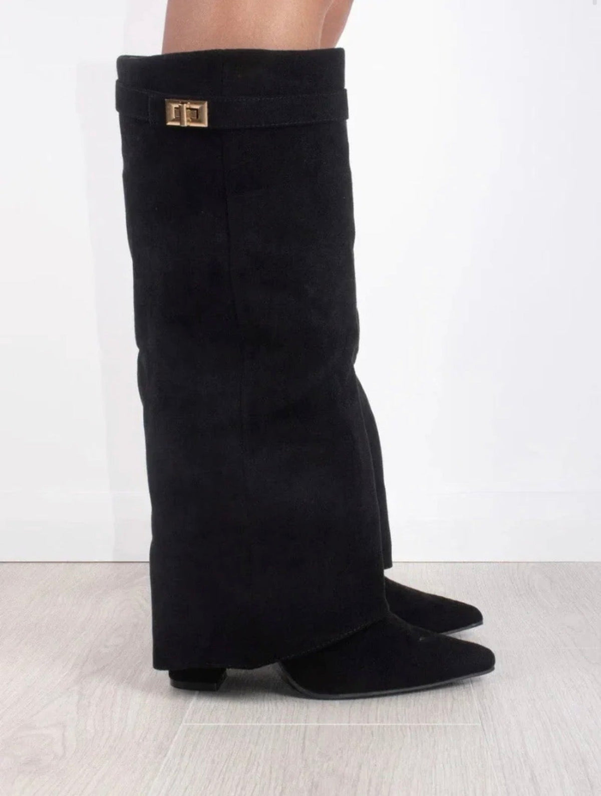 Berlin Suede Black Boots