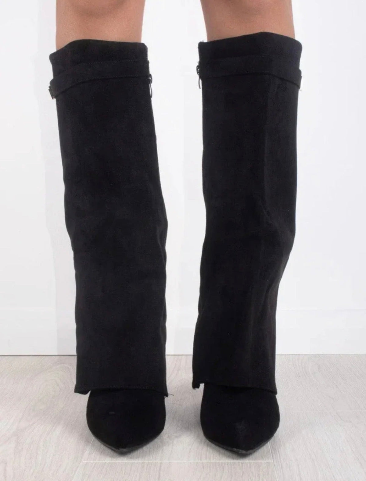 Berlin Suede Black Boots