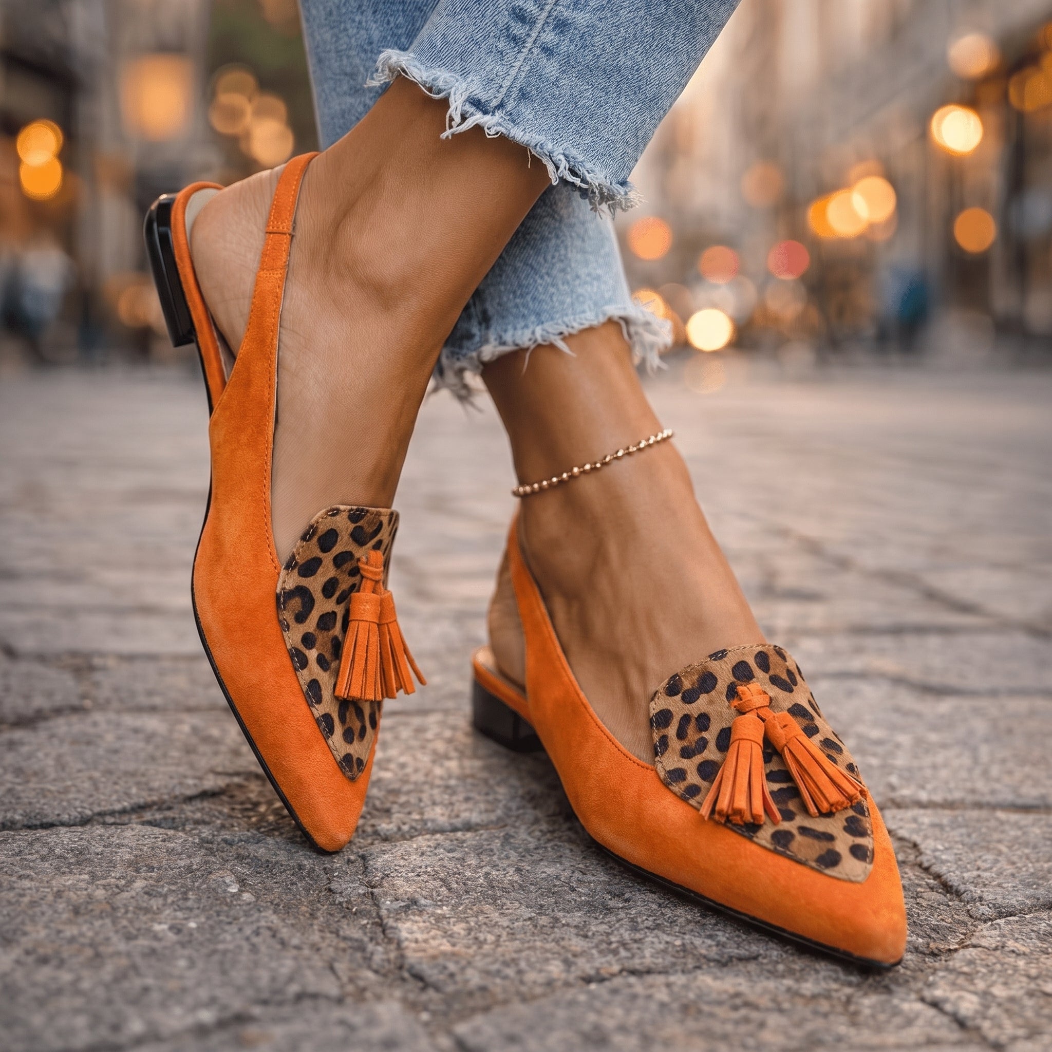 Pippa | Tassel Slingback Loafers