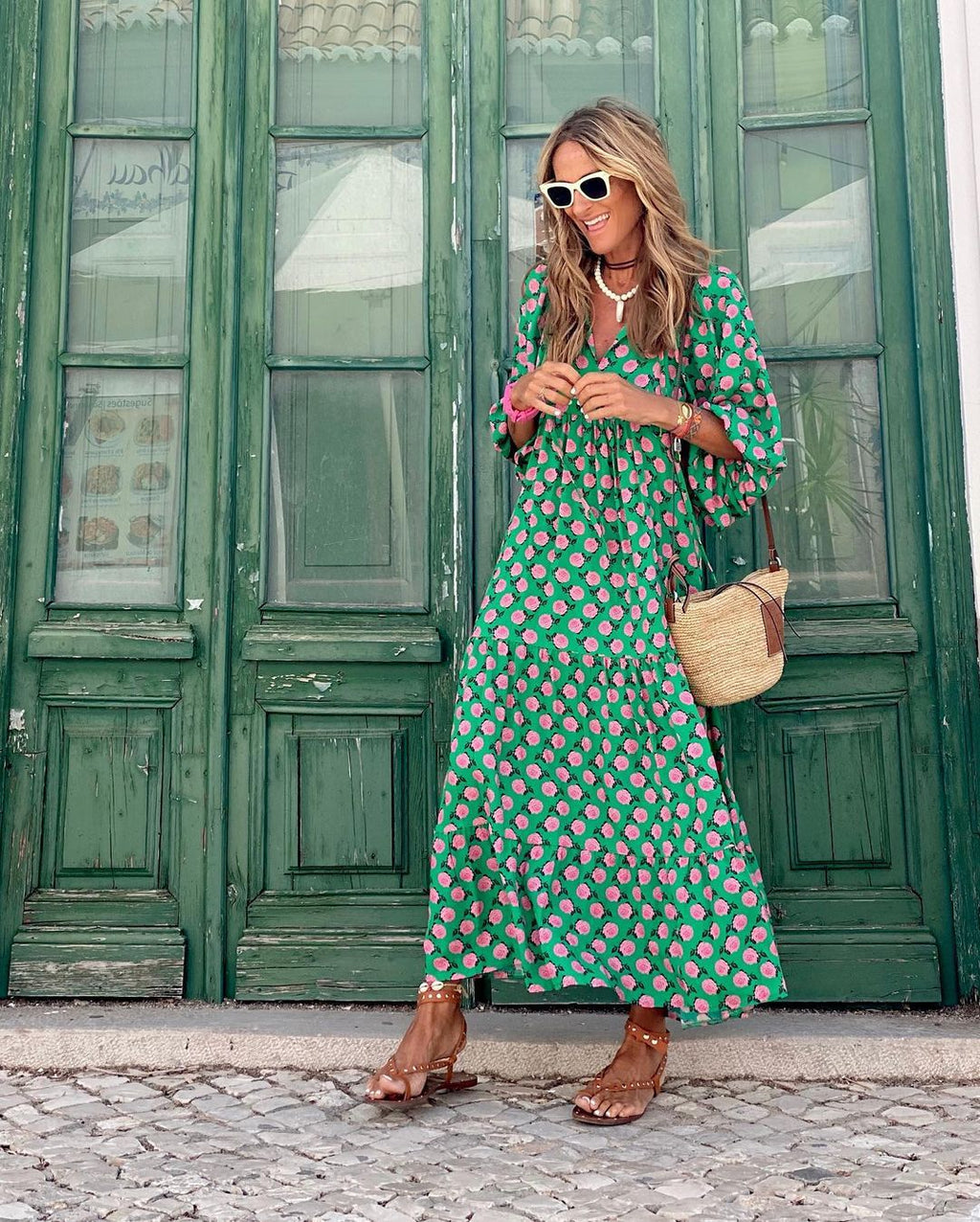 Viola | Timeless Floral Seaside Maxi Dress