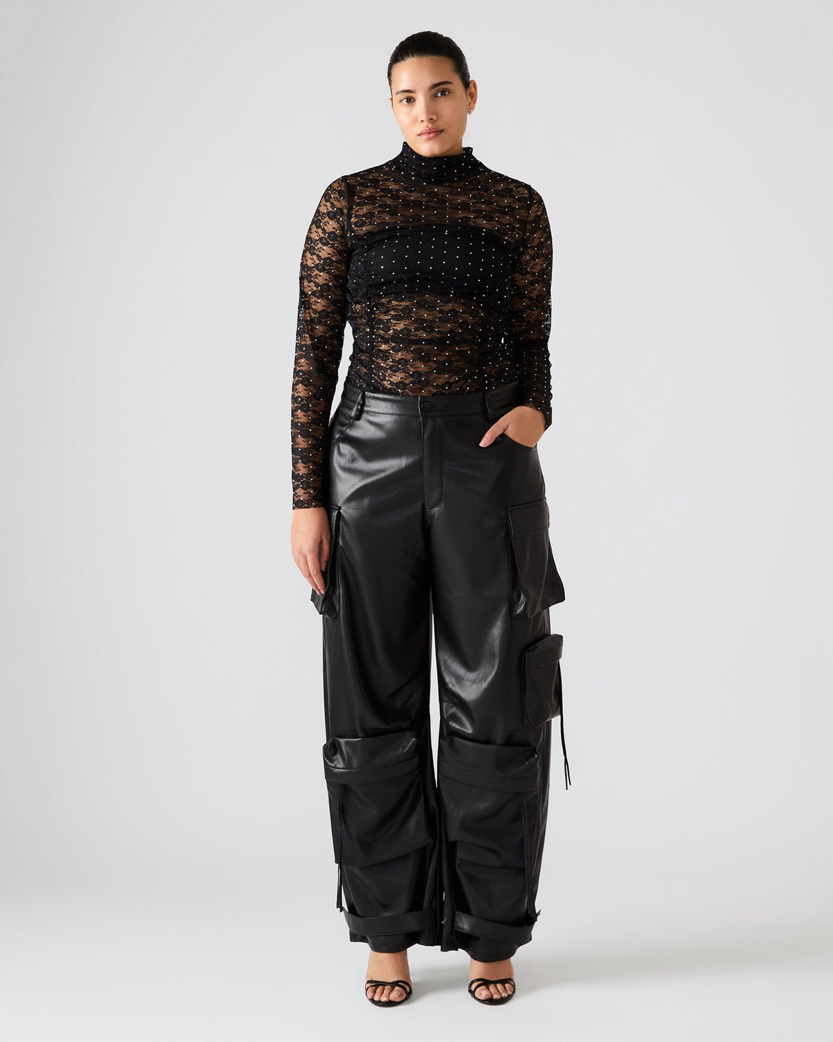 Vegan Leather Duo Pant – Black