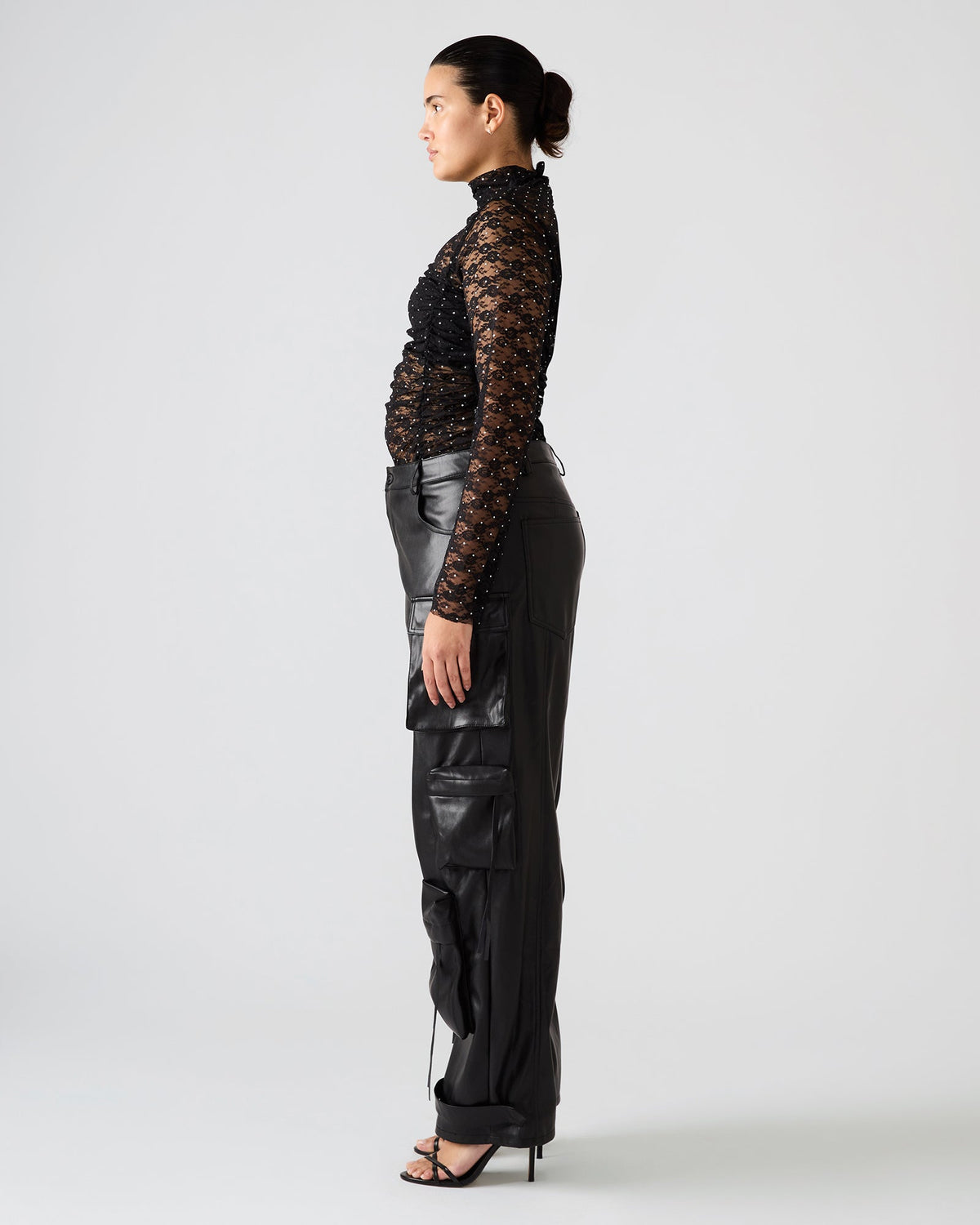 Vegan Leather Duo Pant – Black