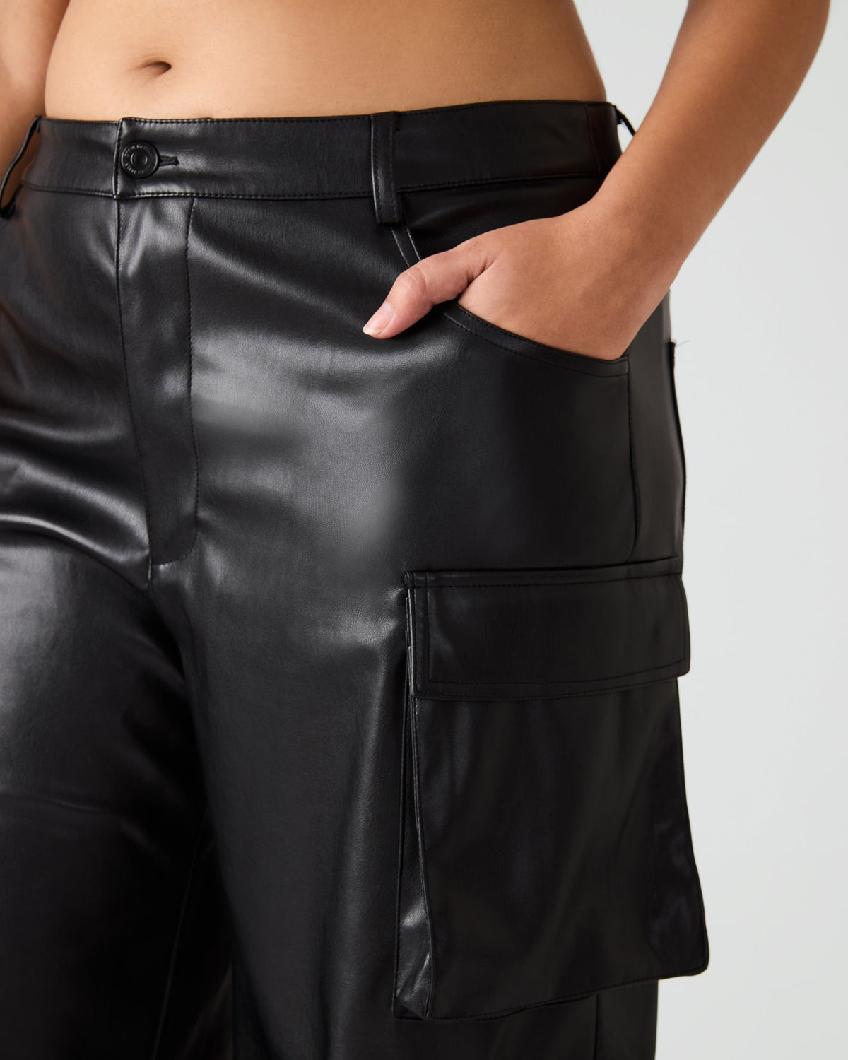Vegan Leather Duo Pant – Black