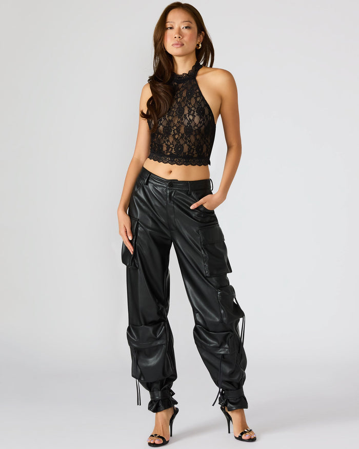 Vegan Leather Duo Pant – Black