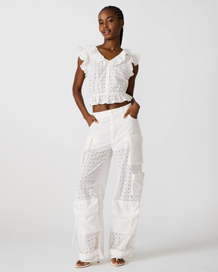 Duo Pant – White Eyelet