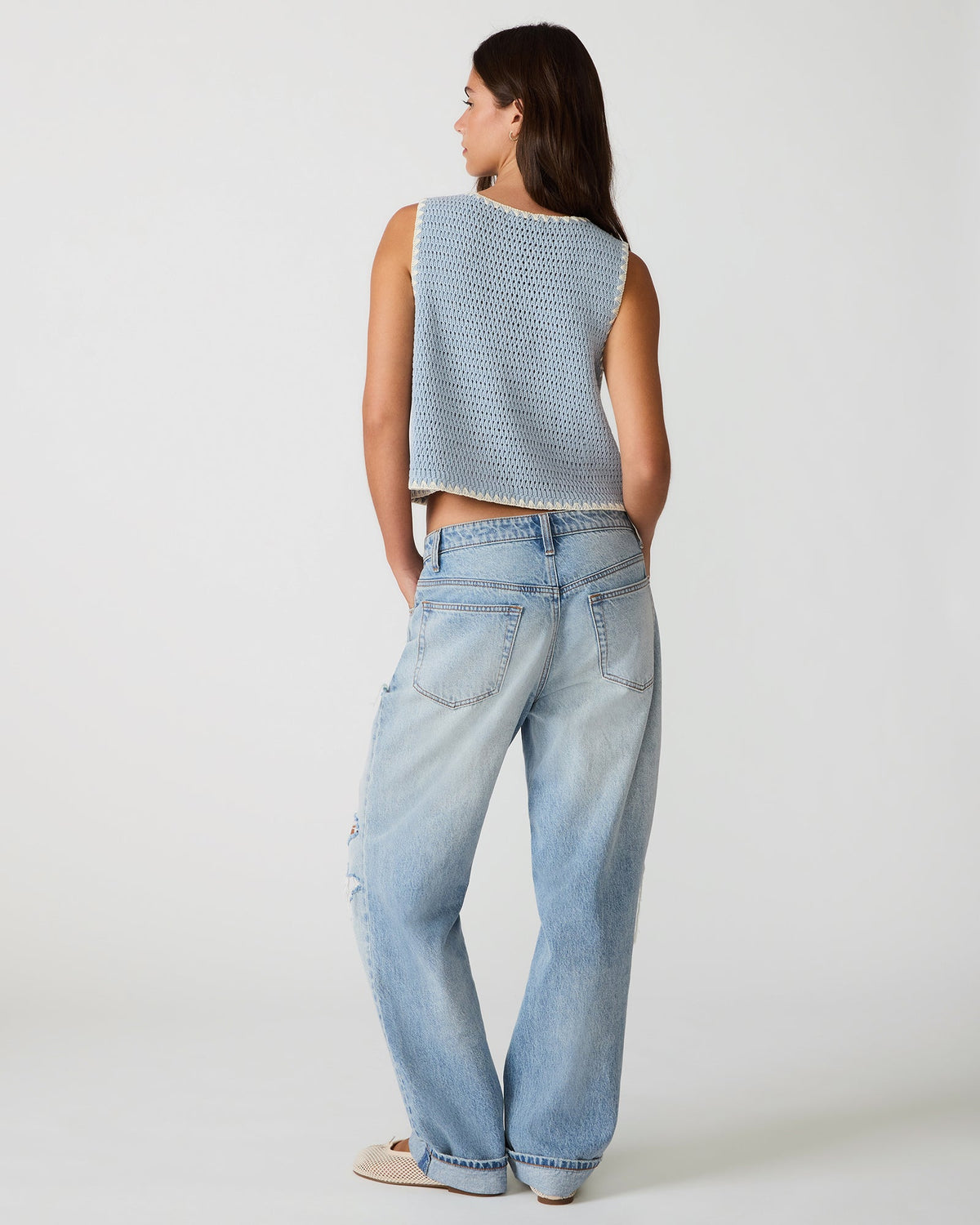 Annya Sweater Vest – Blue Ice