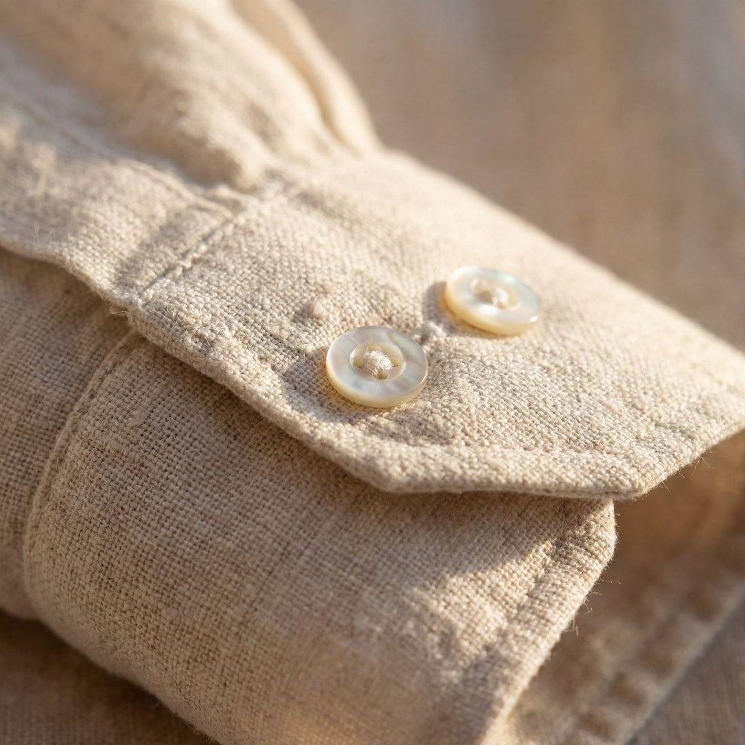 Biel | Men's Long Sleeve Linen Shirt with Pocket