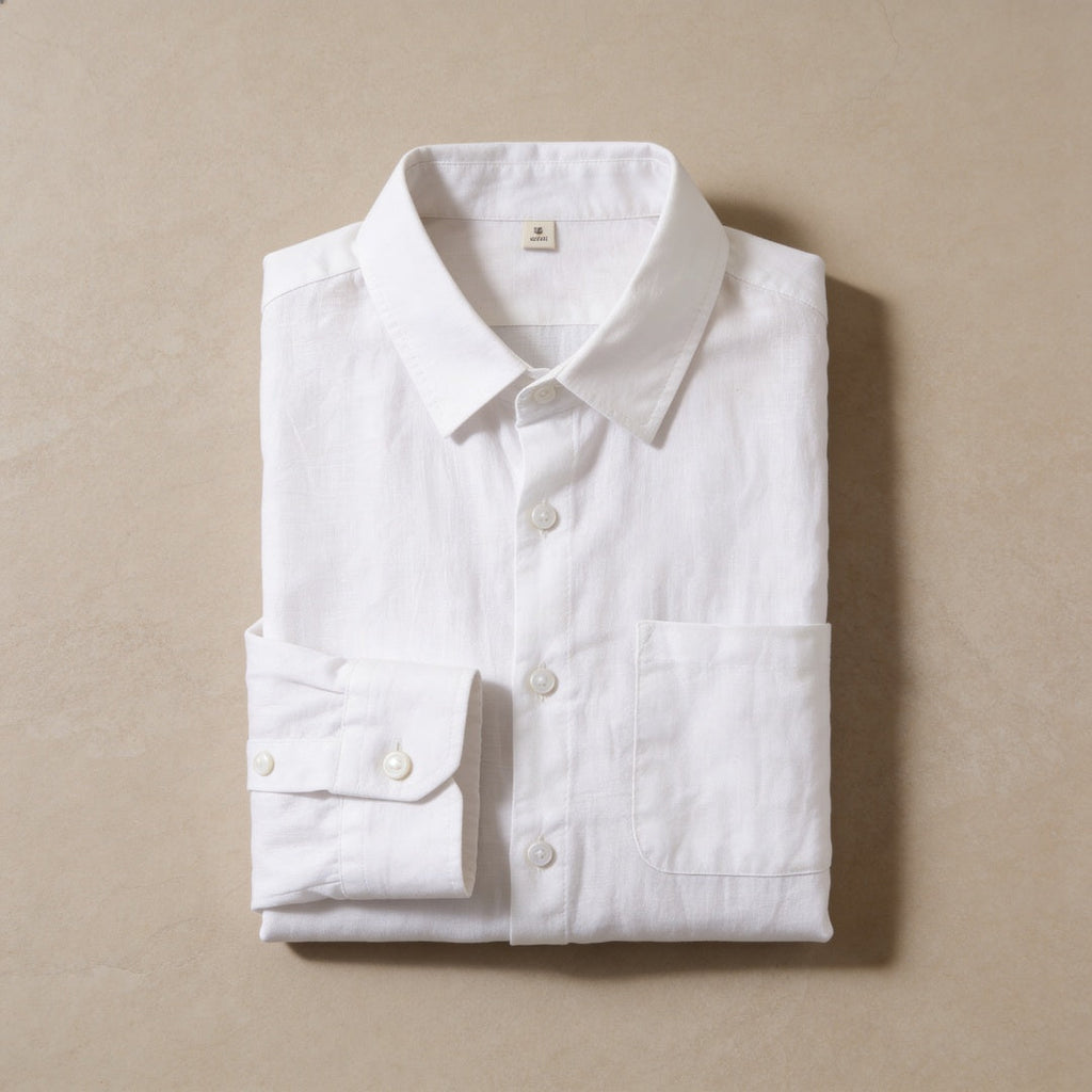 Biel | Men's Long Sleeve Linen Shirt with Pocket