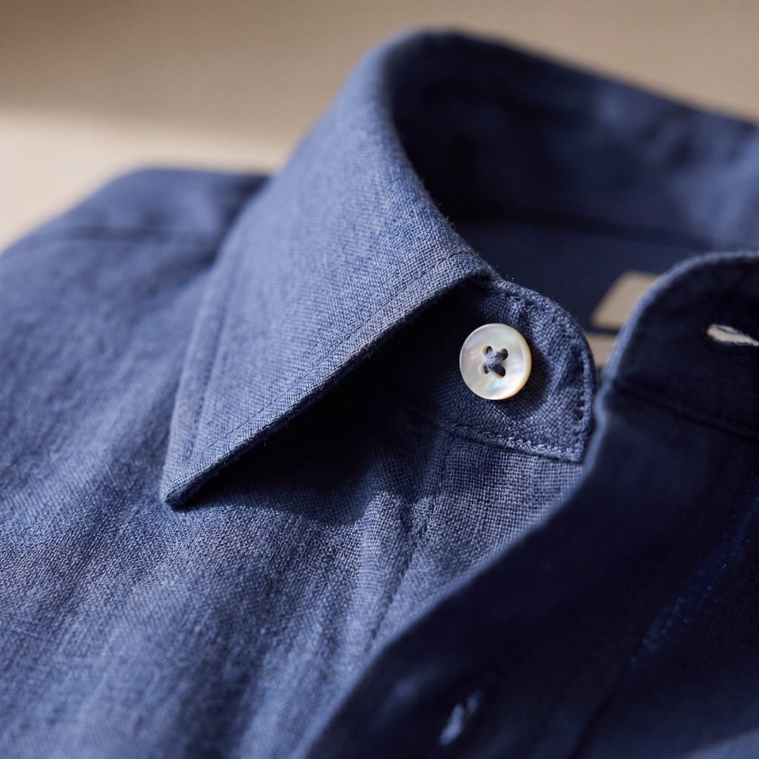 Biel | Men's Long Sleeve Linen Shirt with Pocket