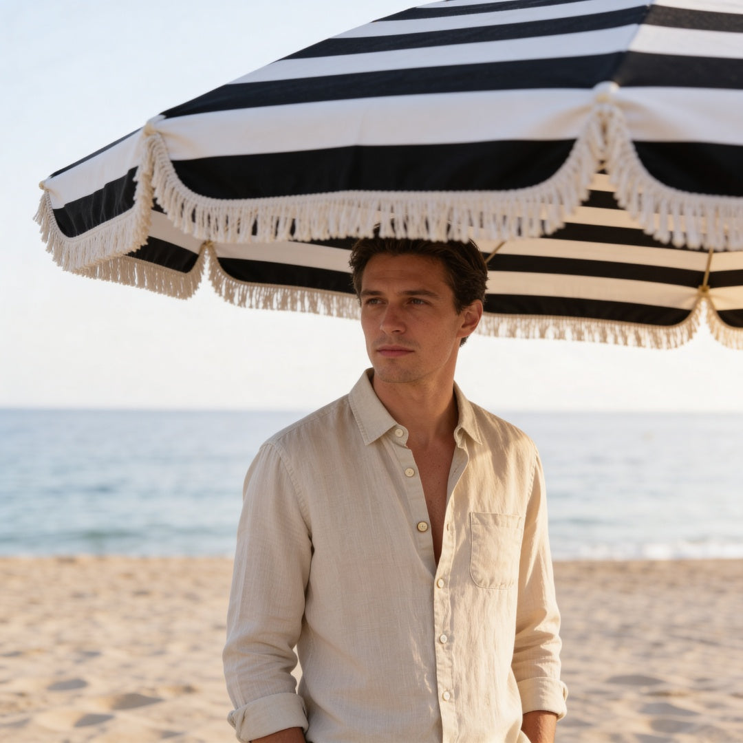 Biel | Men's Long Sleeve Linen Shirt with Pocket