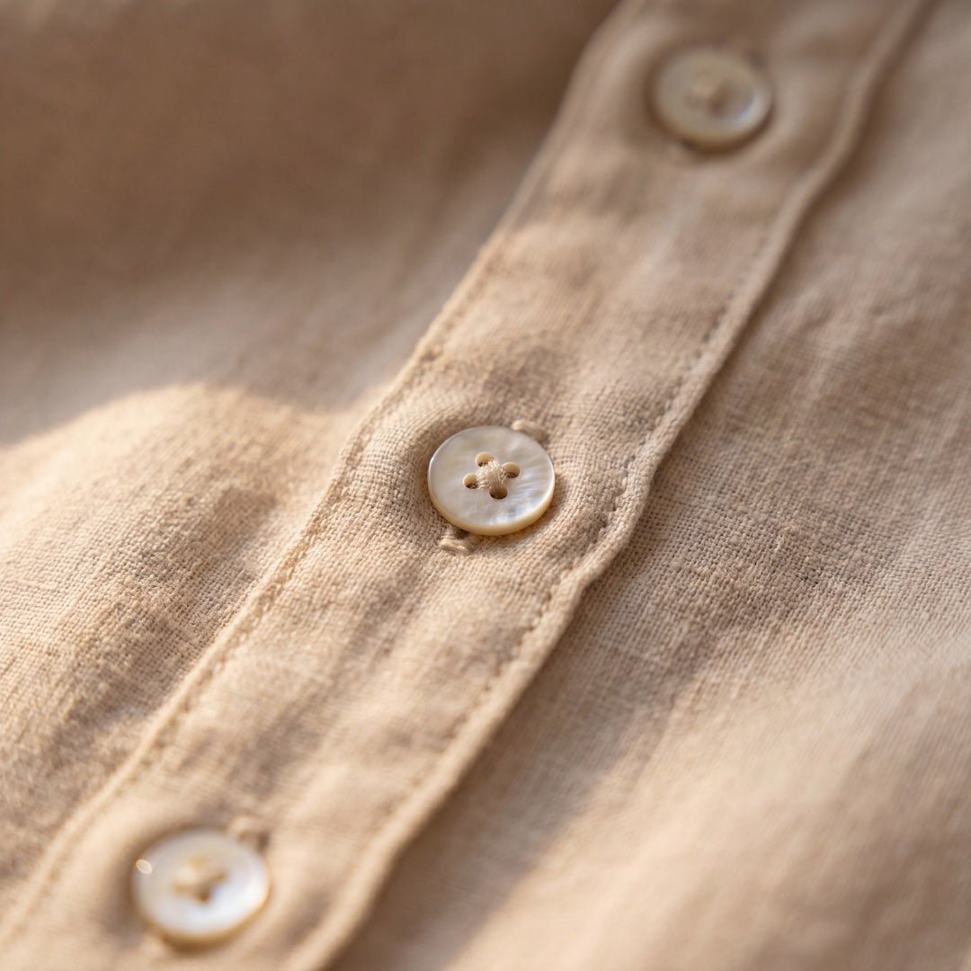 Biel | Men's Long Sleeve Linen Shirt with Pocket
