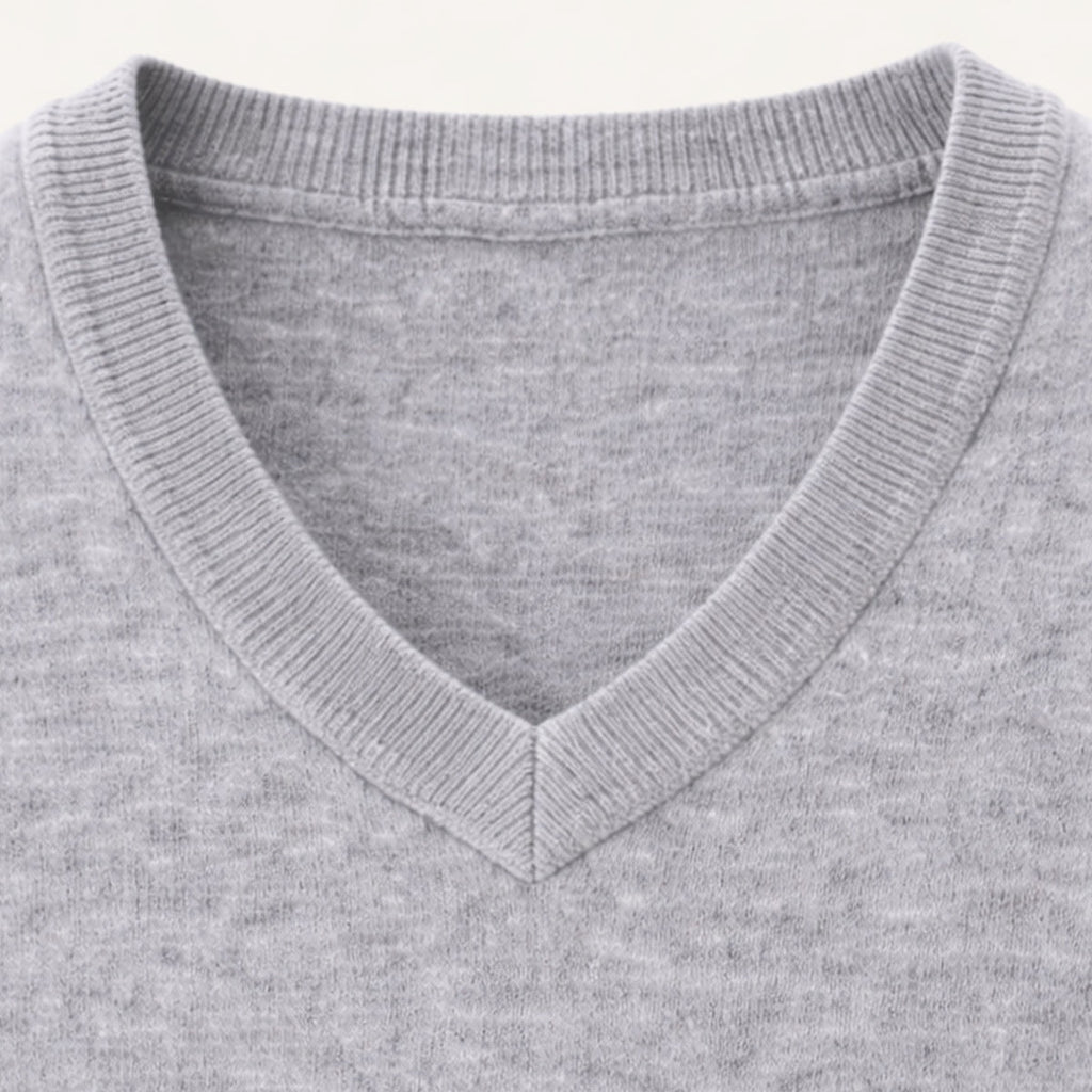 Iván | Chaleco de Punto Cuello en V Hombre Gilet Clásico