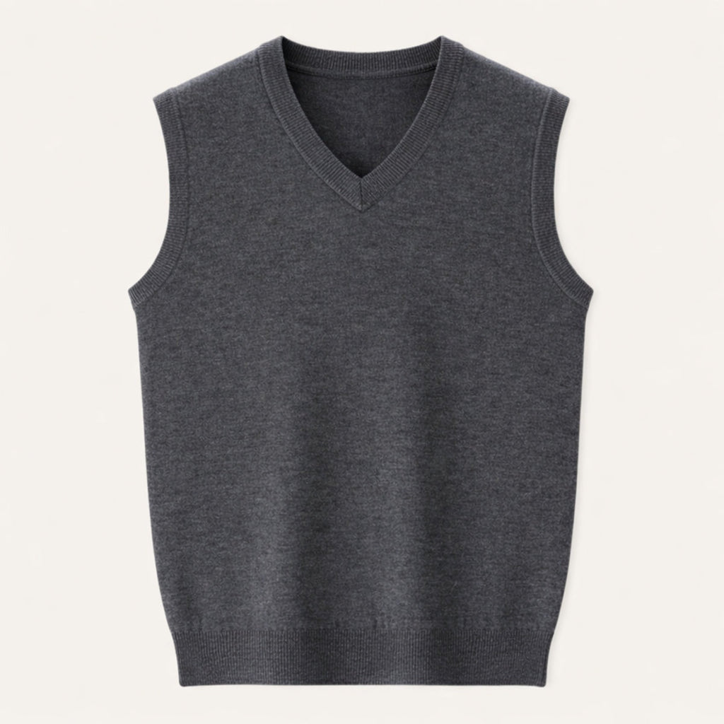 Iván | Chaleco de Punto Cuello en V Hombre Gilet Clásico