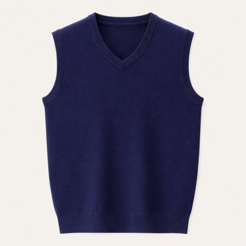 Iván | Chaleco de Punto Cuello en V Hombre Gilet Clásico