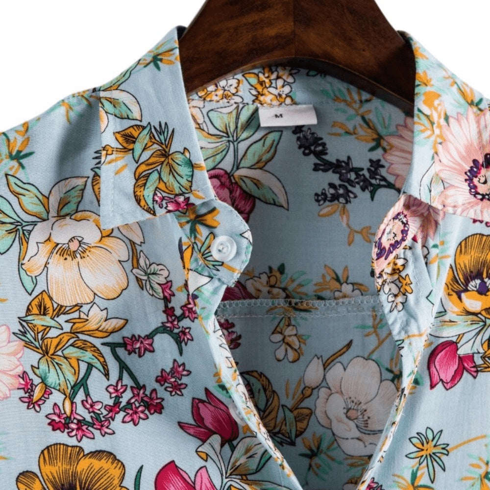 Javier | Men's Short Sleeve Floral Print Hawaiian Shirt
