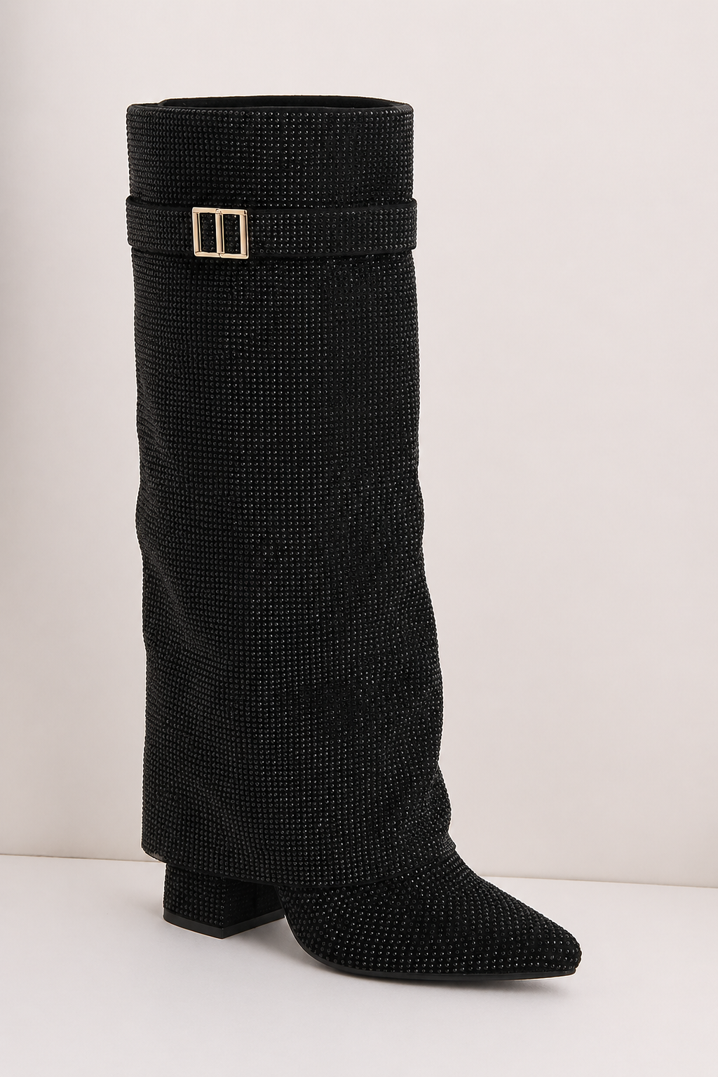 Milan Diamanté Black Boots