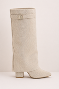 Paris Diamanté Beige Boots