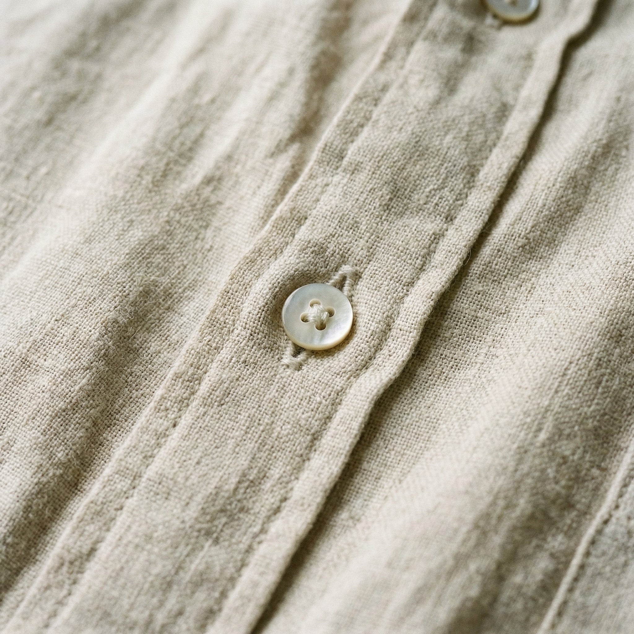 Mikel | Men's Long Sleeve Linen Shirt with Chest Pocket