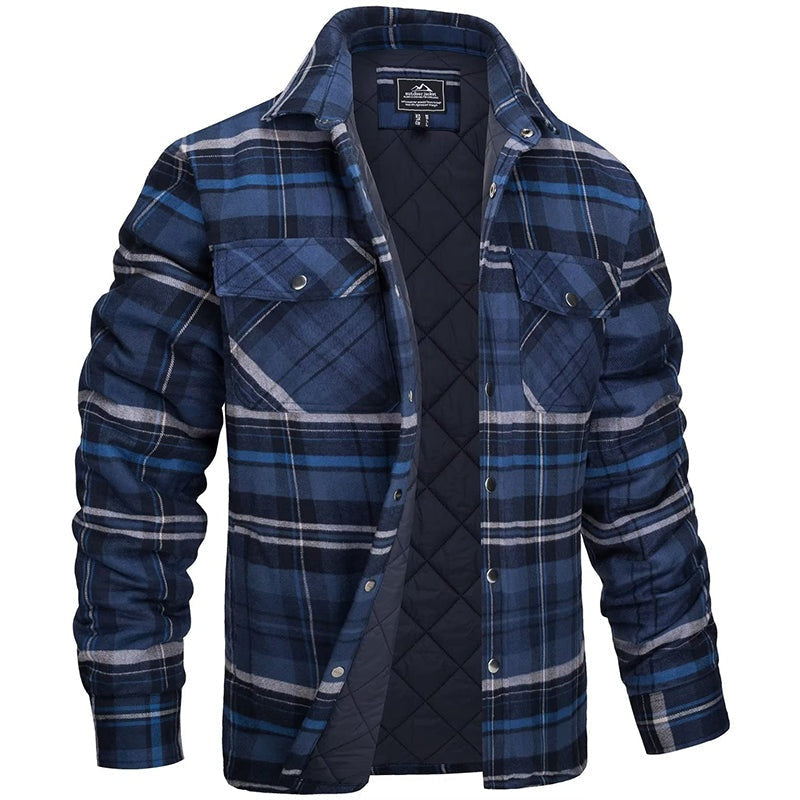 Mikel | Men's Padded Flannel Shirt Jacket Checkered