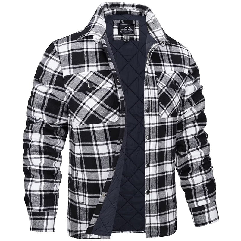 Mikel | Men's Padded Flannel Shirt Jacket Checkered
